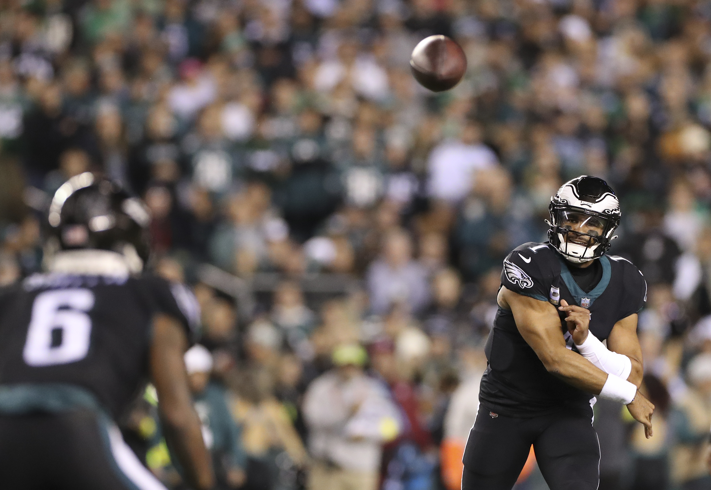 Watch: Jalen Hurts delivers a dime to Quez Watkins for TD vs. Colts