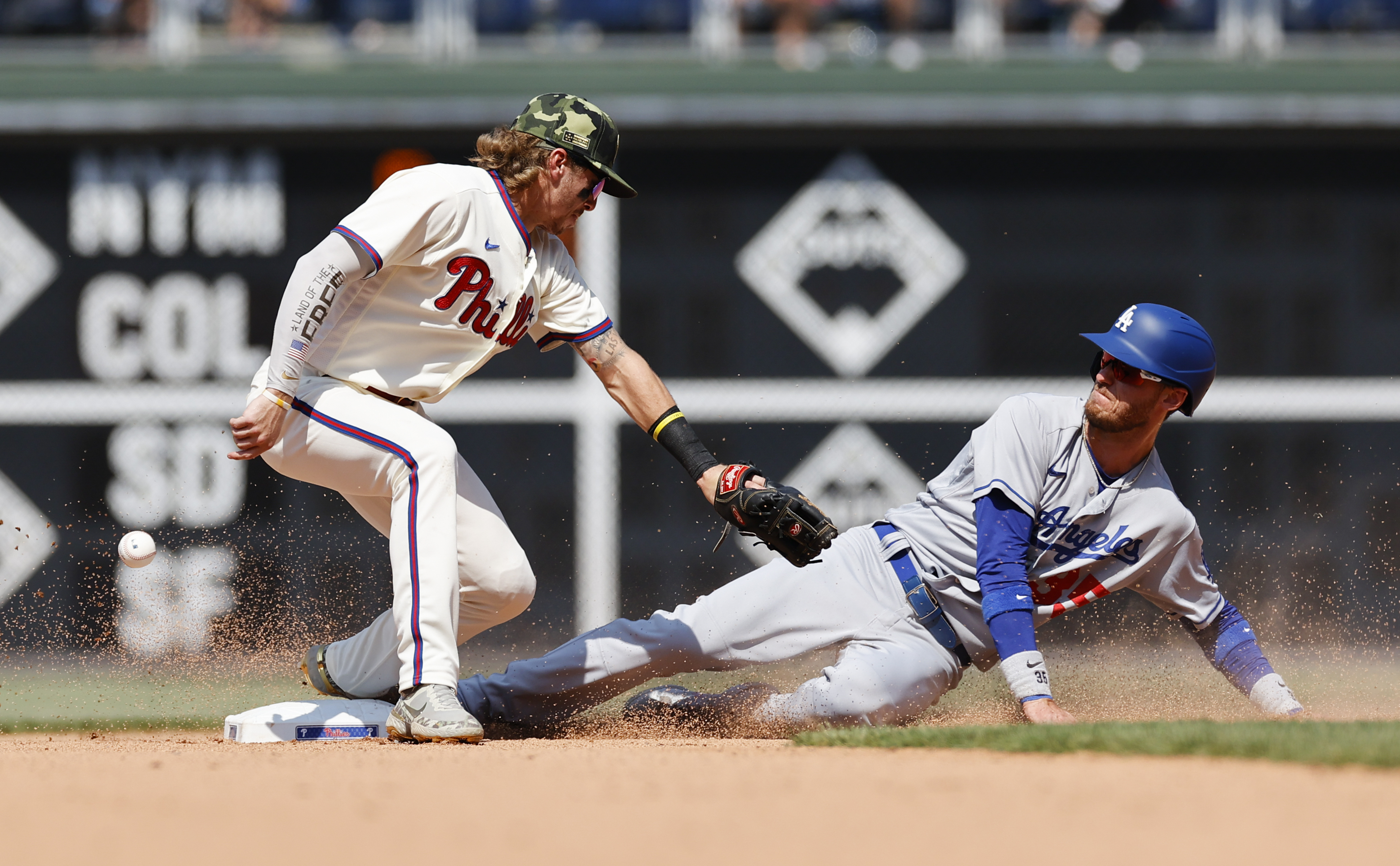 Phillies' Alec Bohm gets cut slamming bat in frustration vs. Angels