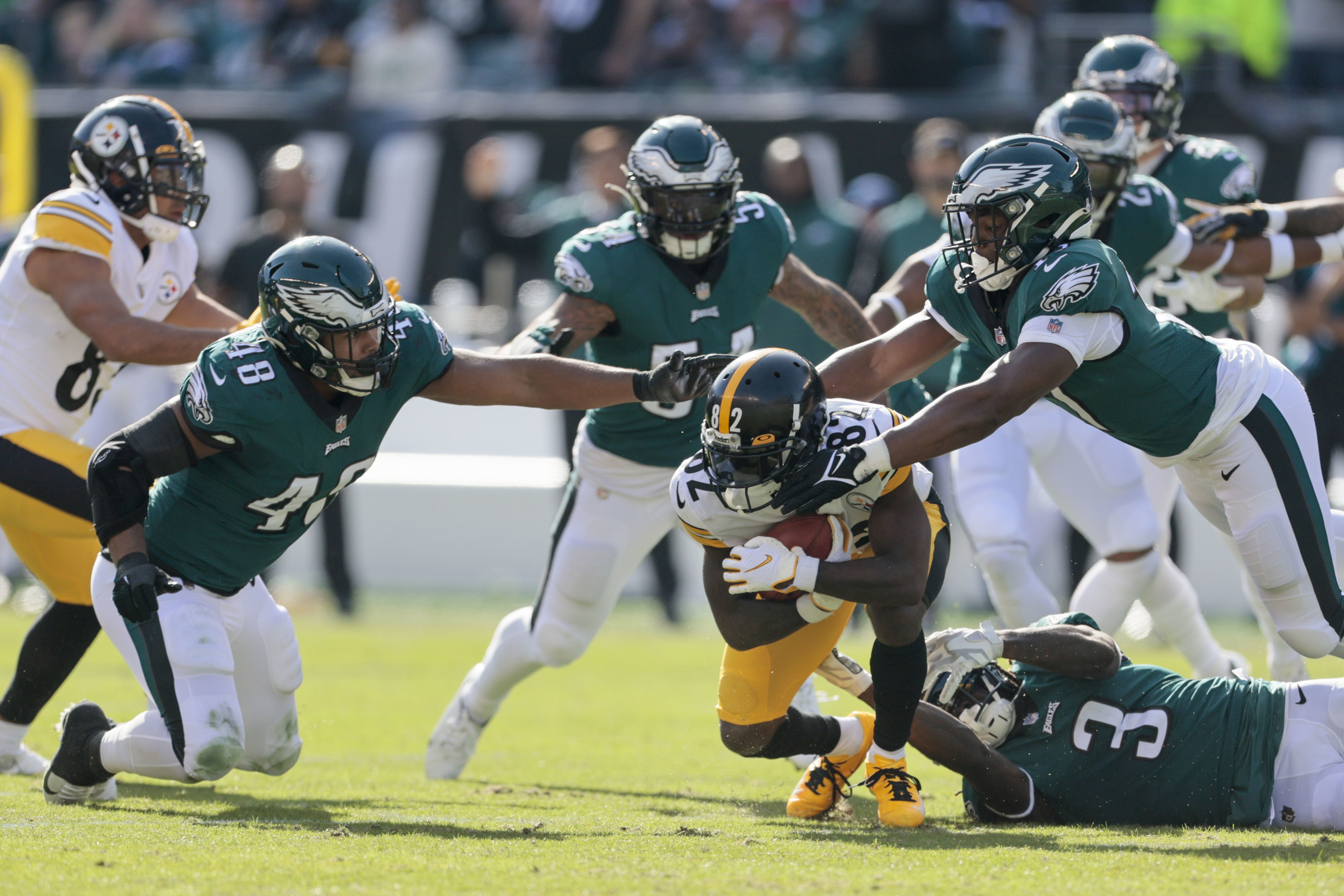 Philadelphia Eagles defensive tackle Jordan Davis (90) walks off the field  after an NFL football game against the New York Giants, Sunday, Jan. 8,  2023, in Philadelphia. (AP Photo/Rich Schultz Stock Photo - Alamy