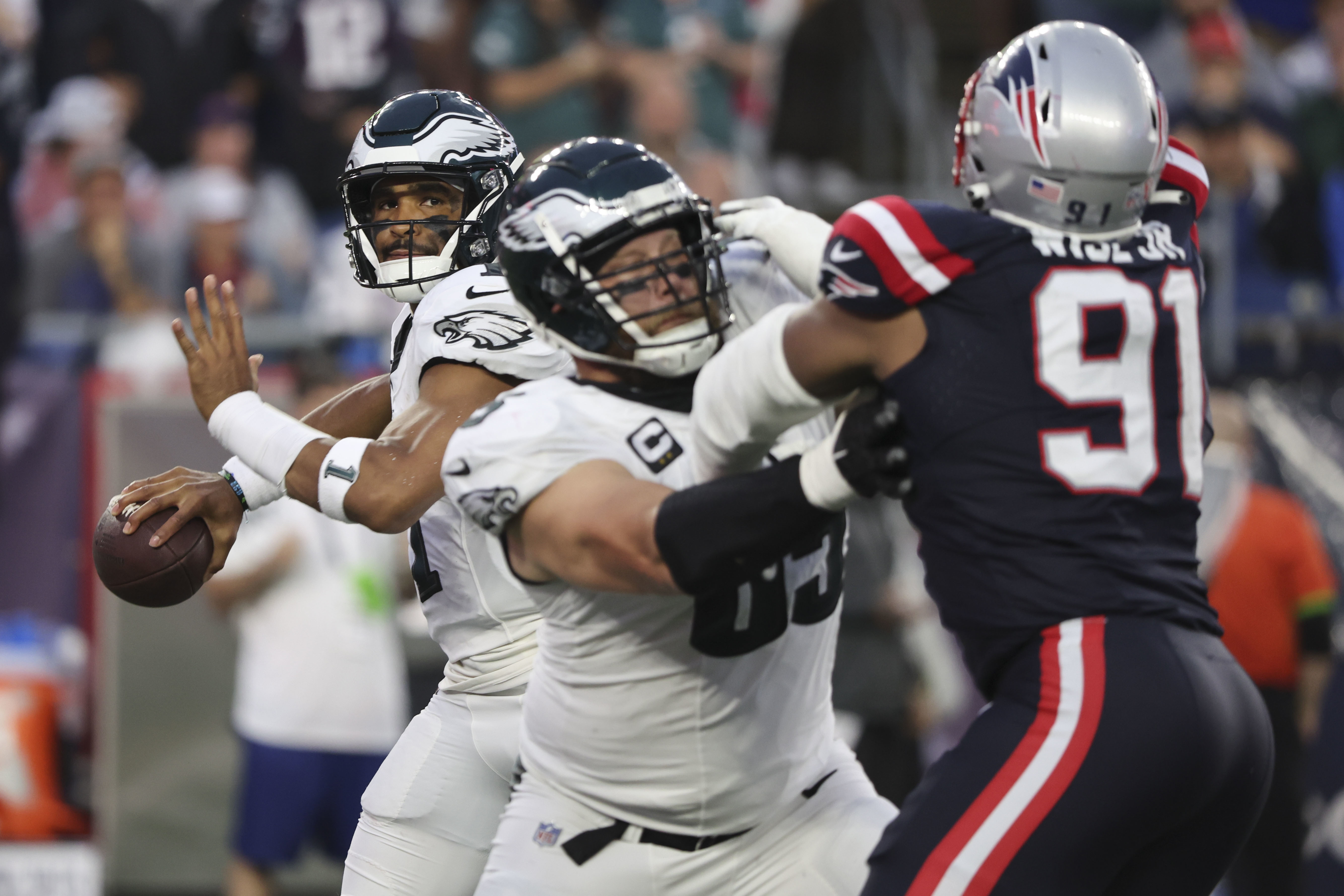 Why the Eagles' DeVonta Smith did a 'rock the baby' TD celebration