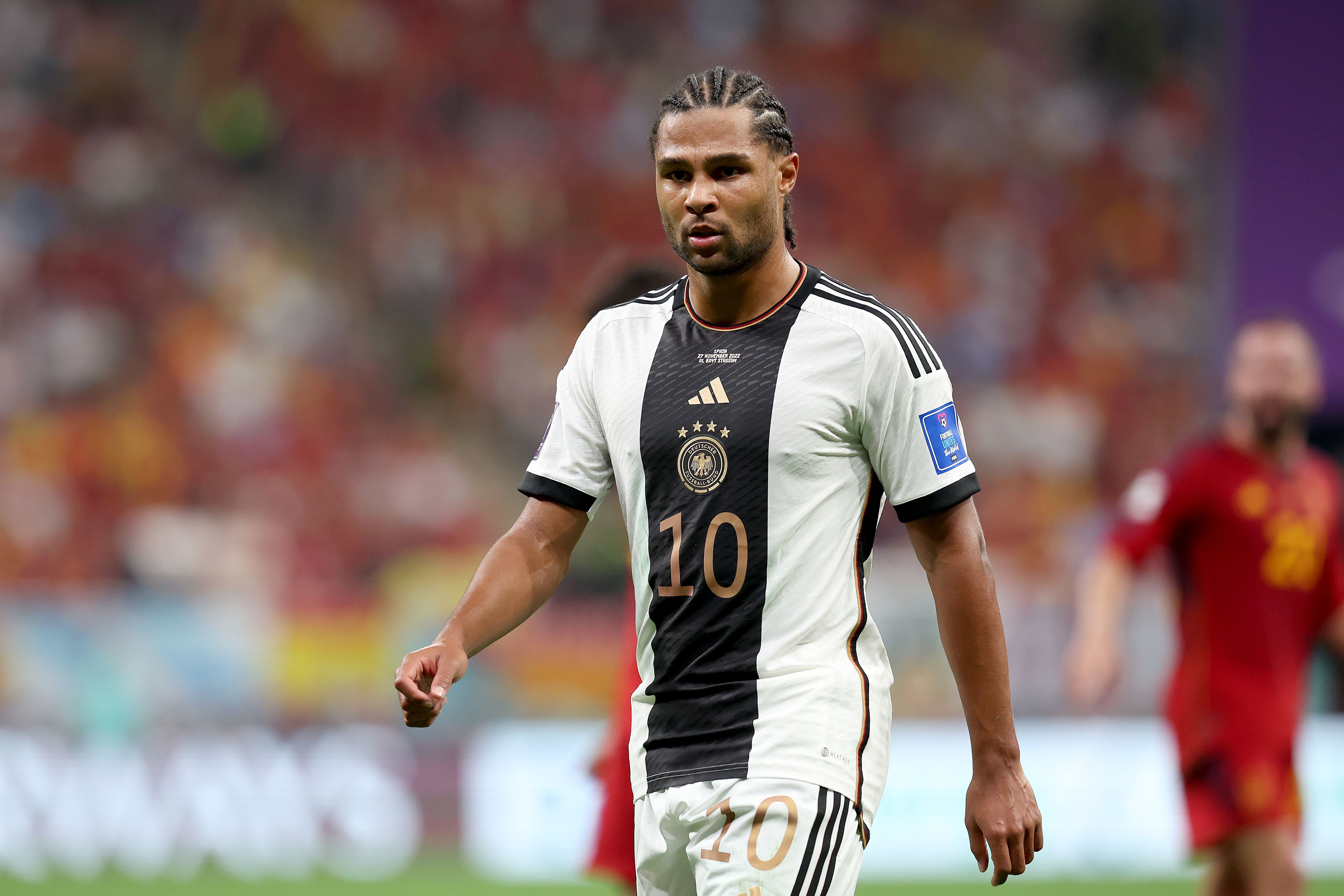 Germany goal video: Serge Gnabry's header puts Germany in front vs. Costa  Rica - DraftKings Network