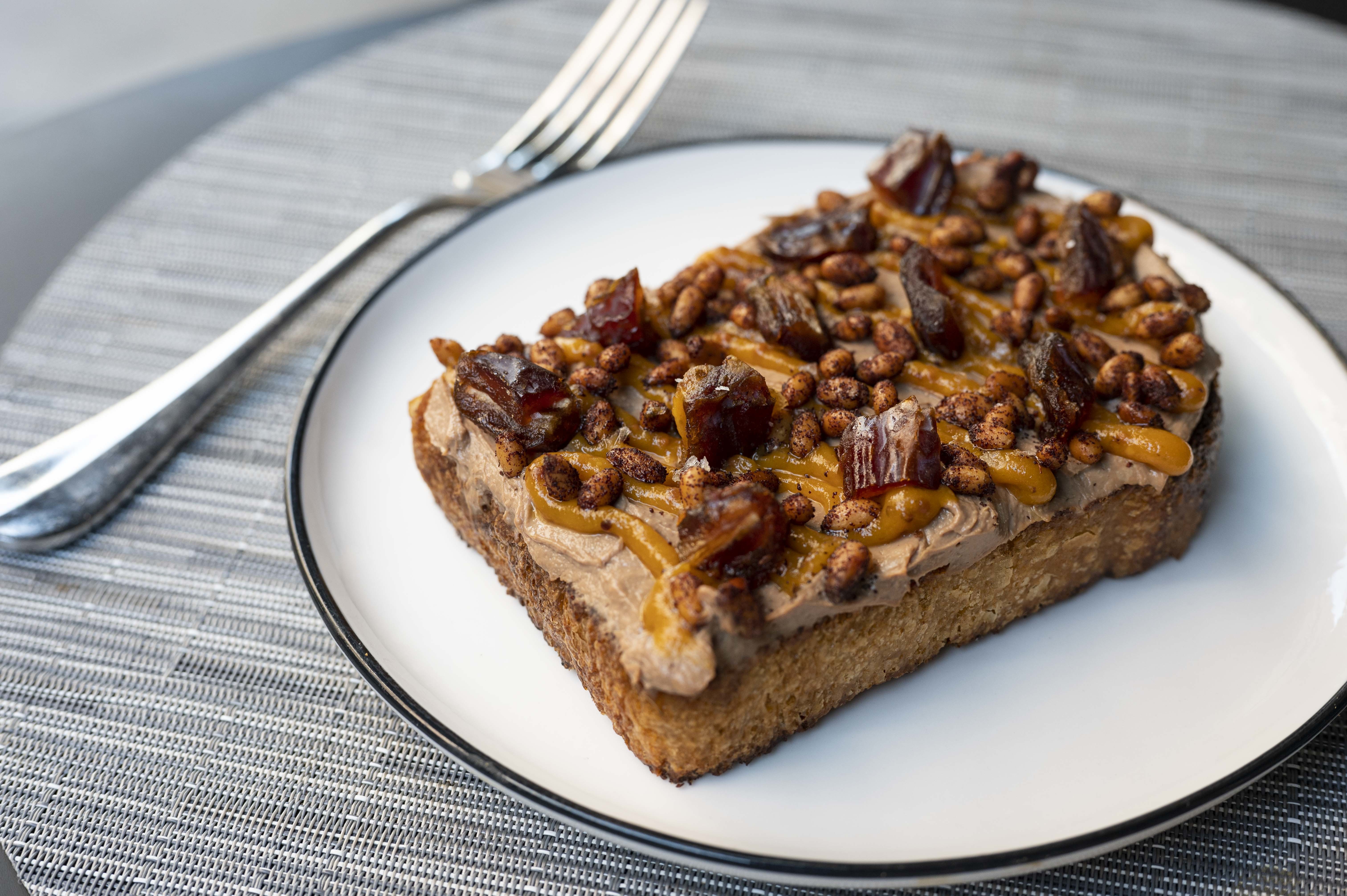 The chicken liver toast at a.kitchen in Center City on Wednesday, Aug. 2, 2023.