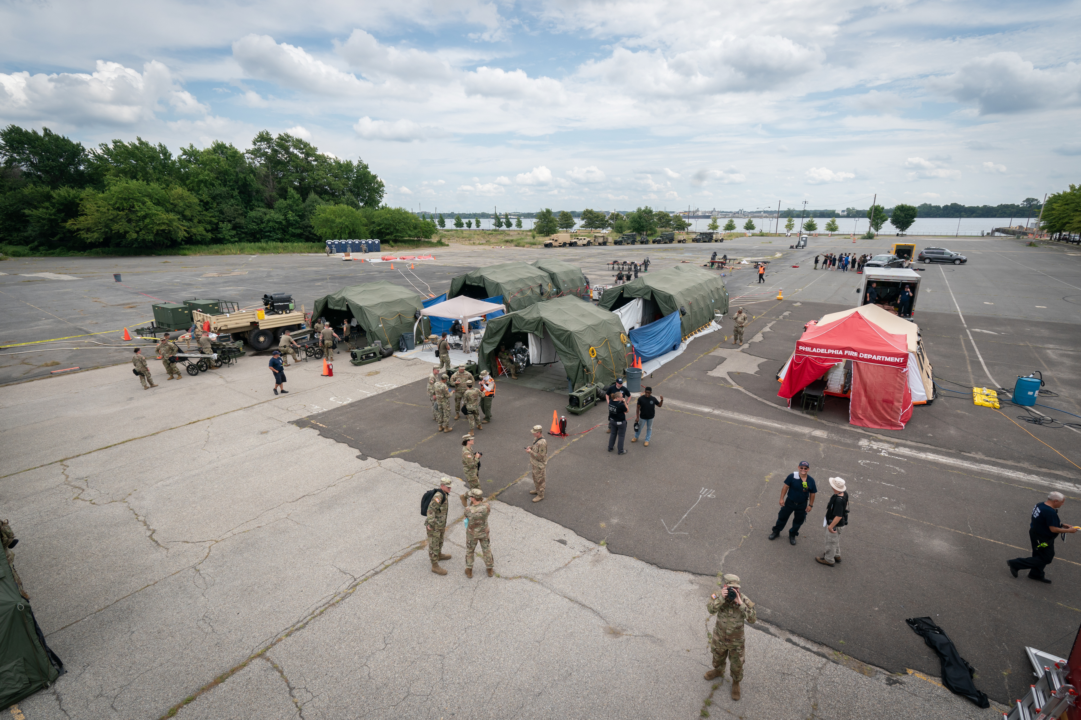 Philly military training exercise gathered first responders, Black Hawk  helicopters, and actors playing injured civilians