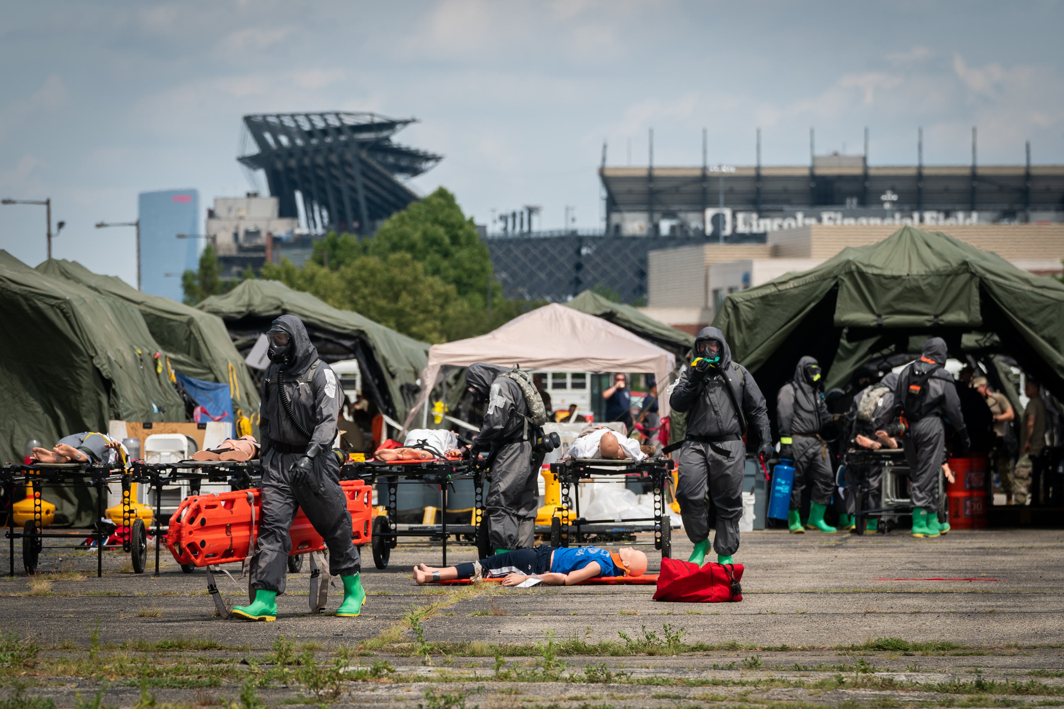 Philly military training exercise gathered first responders, Black Hawk  helicopters, and actors playing injured civilians