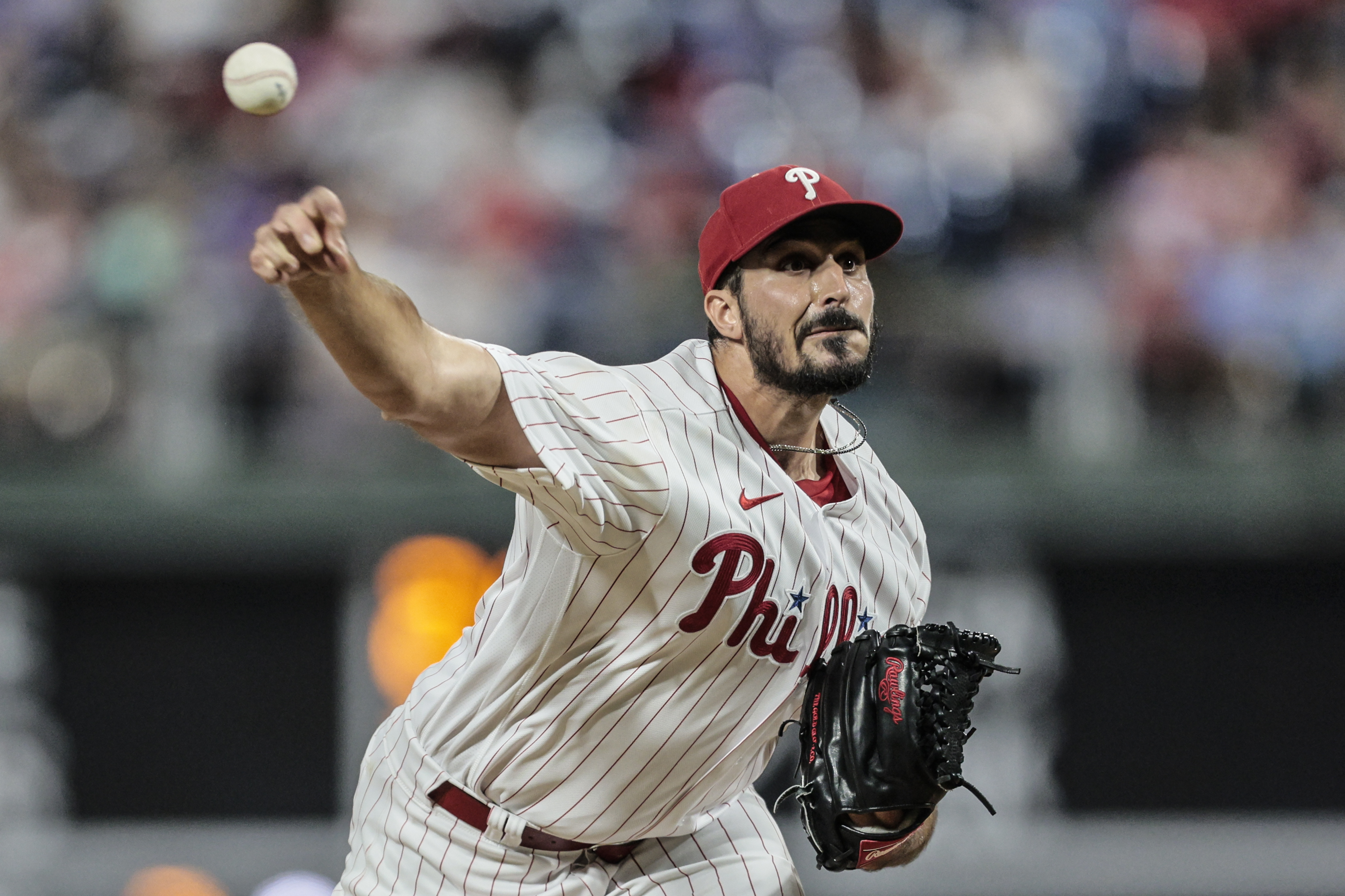 Phillies starting pitcher Zach Eflin throws a strike - Gold Medal  Impressions