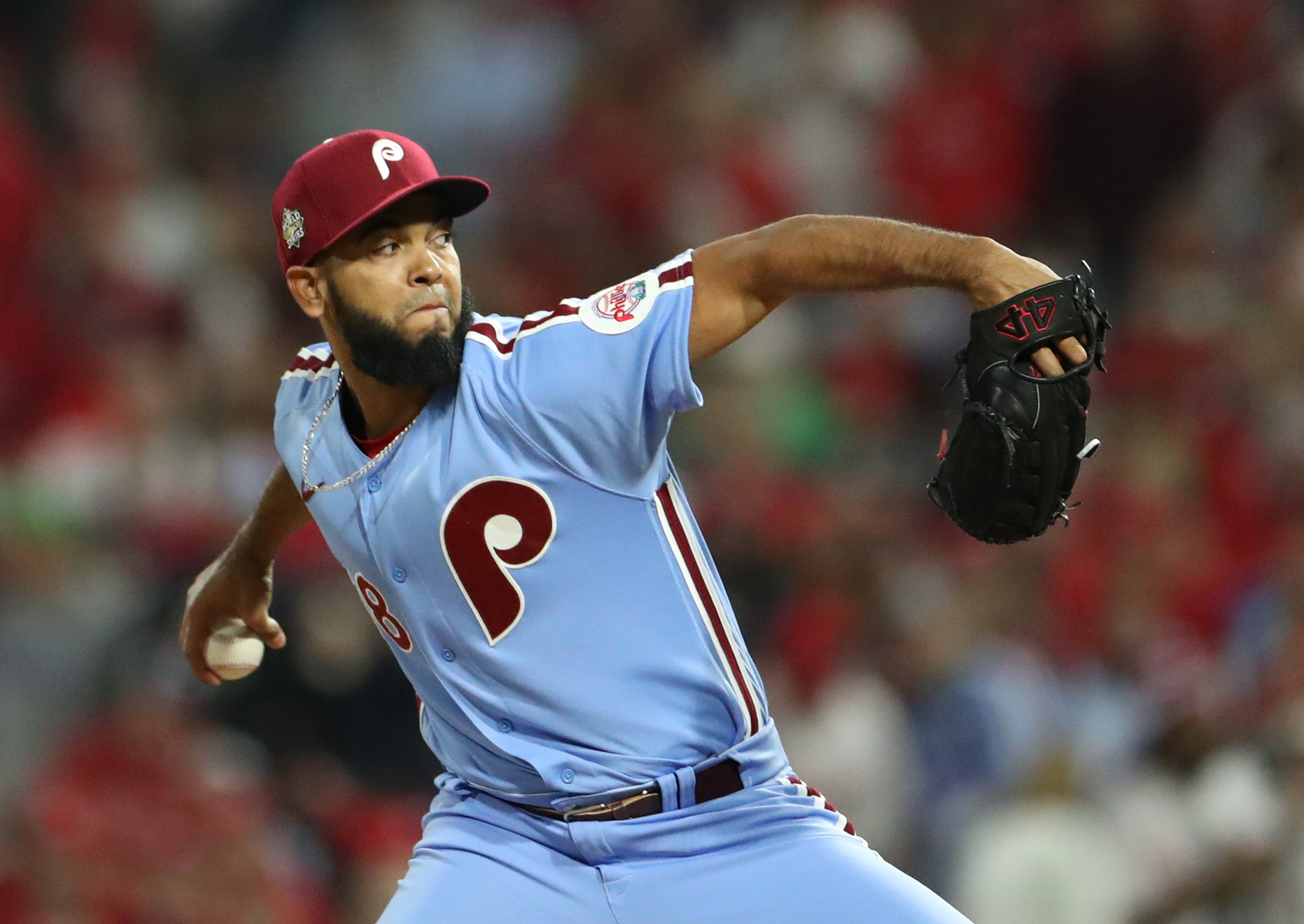 LOOK: The Phillies' 1980s powder-blue throwbacks are beautiful and