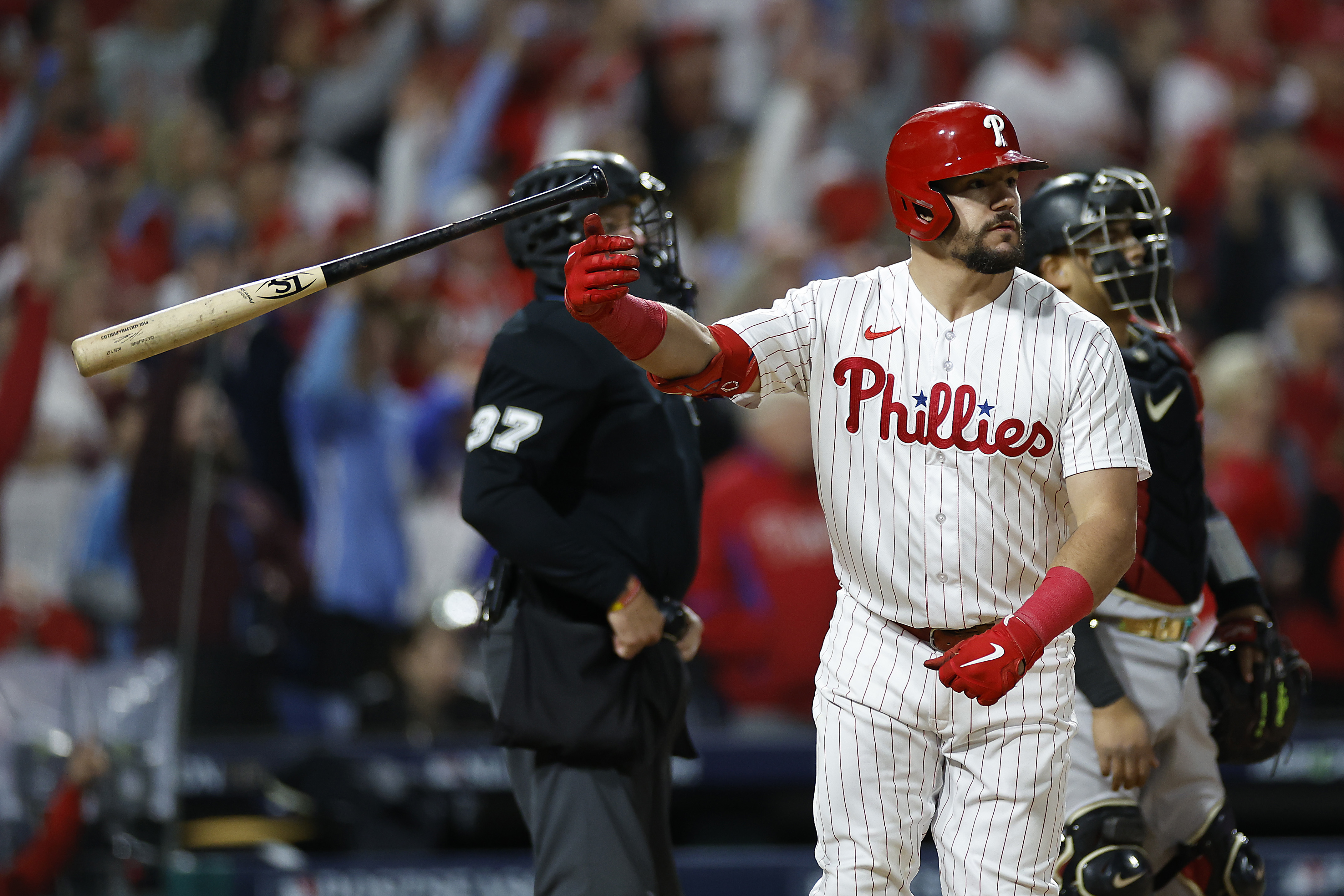 Aaron Nola, Phillies bats overpower D'backs to move within two wins of a  return to the World Series, National