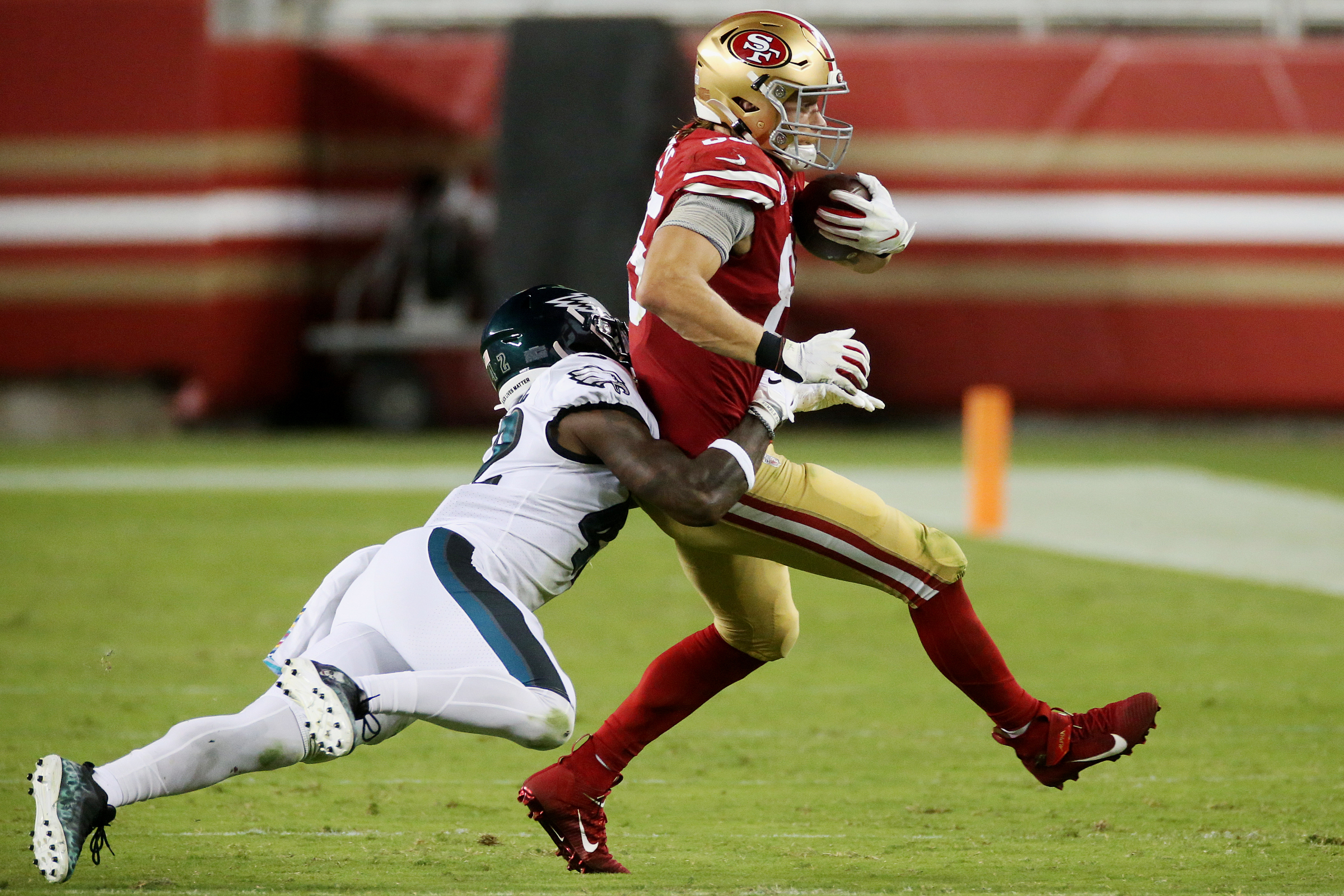 Philadelphia Eagles safety K'Von Wallace (42) works during the