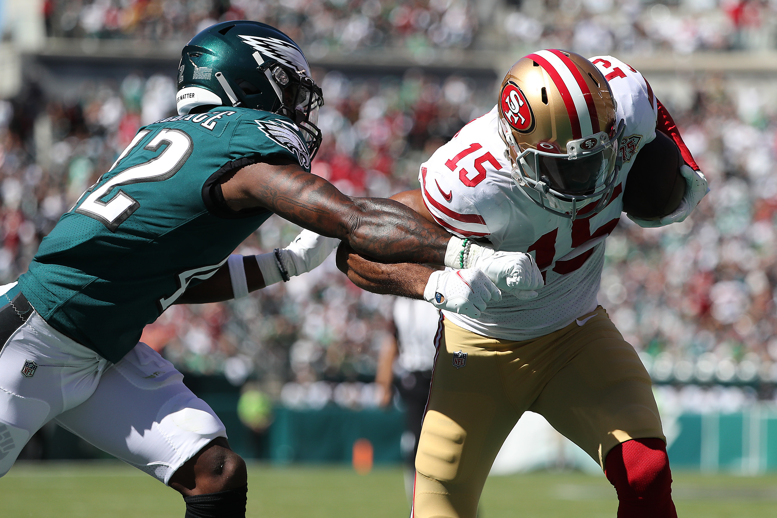 49ers' self-inflicted wounds, penalties costly in loss to Eagles