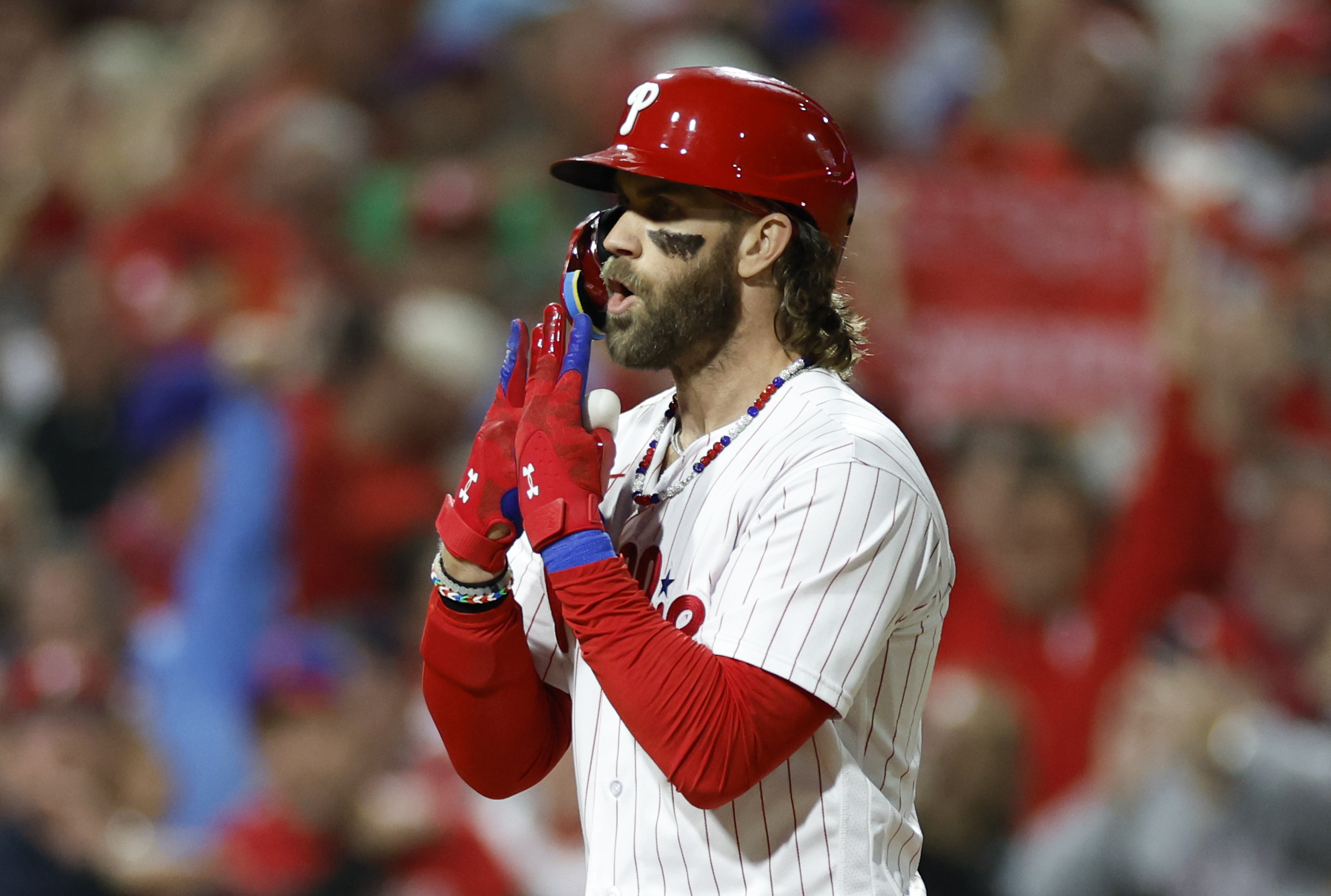 Bryce Harper stares down Michael Phelps after homer, steals home, grows his  legend in Phillies' NLCS win