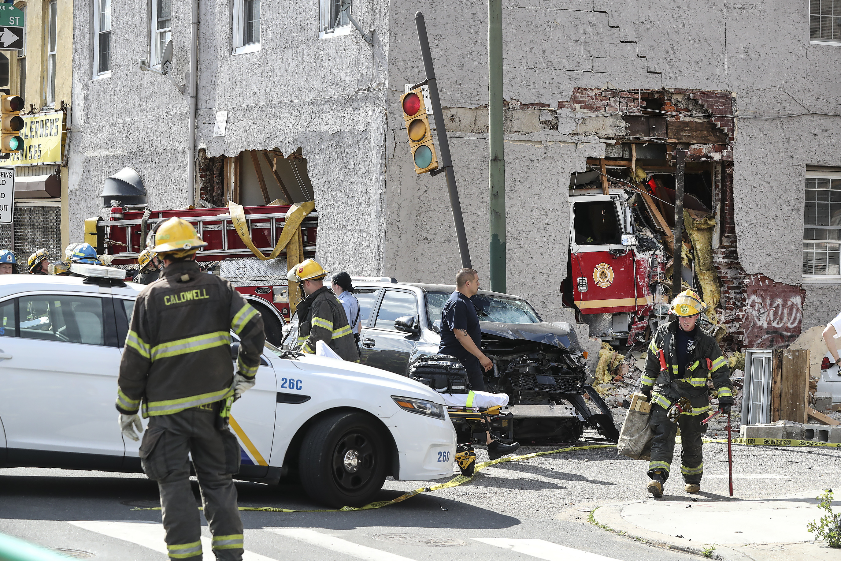 Fire Truck Crashes Into Car