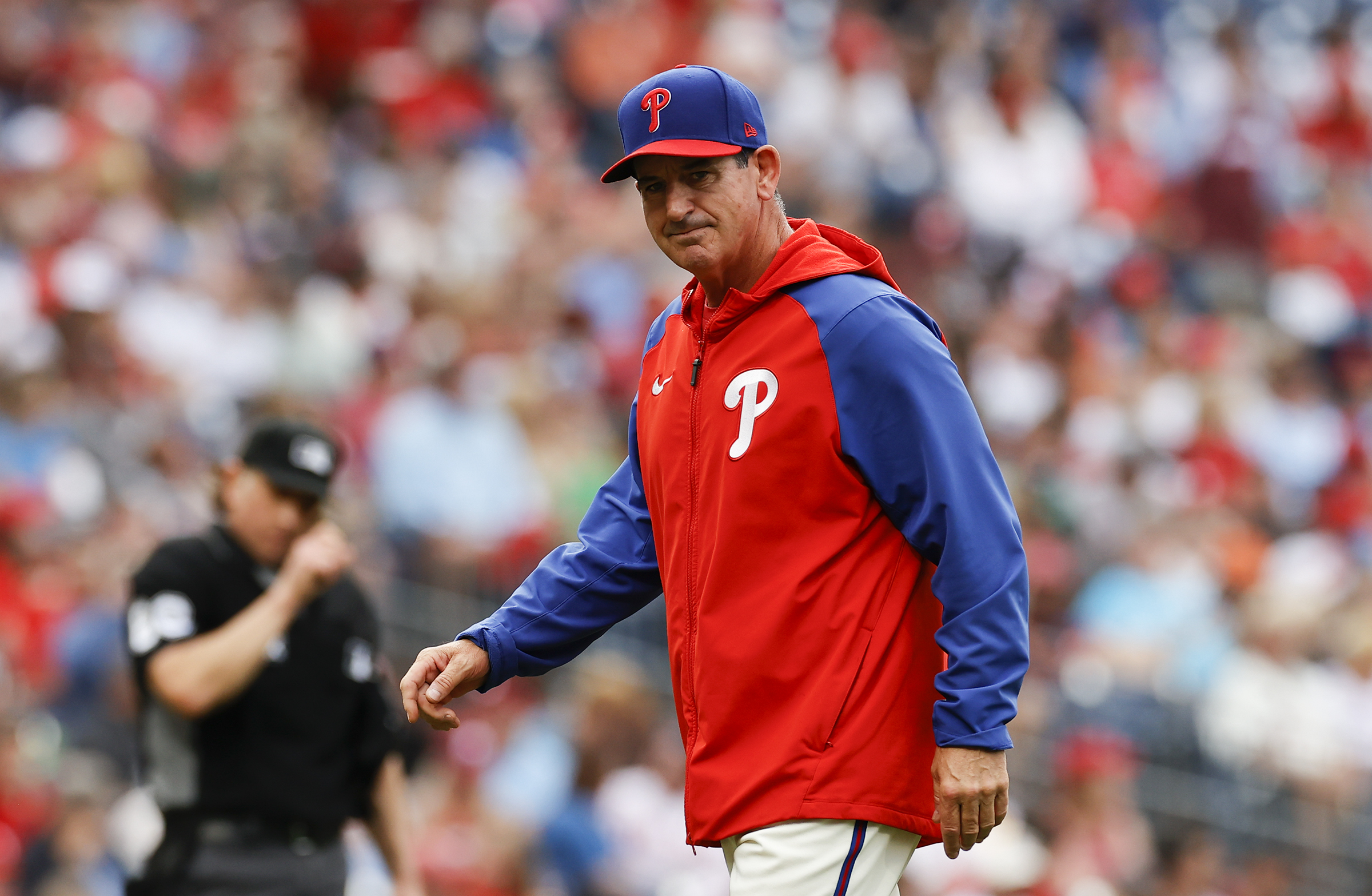 Phillies interim manager Rob Thomson faced another interim manager,  Toronto's John Schneider, on Wednesday