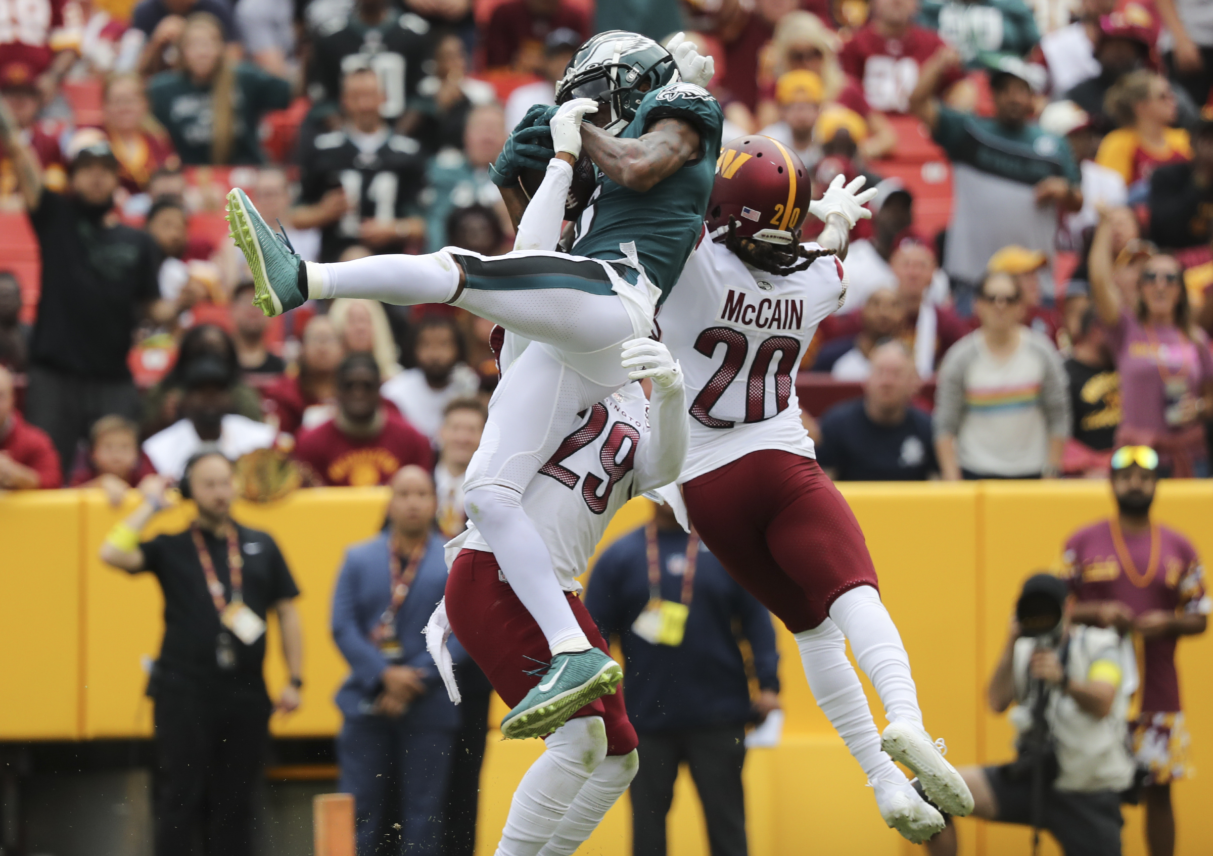 Watch ex-Eagles teammate Darren Sprites desperately try to dance around  trashing Carson Wentz