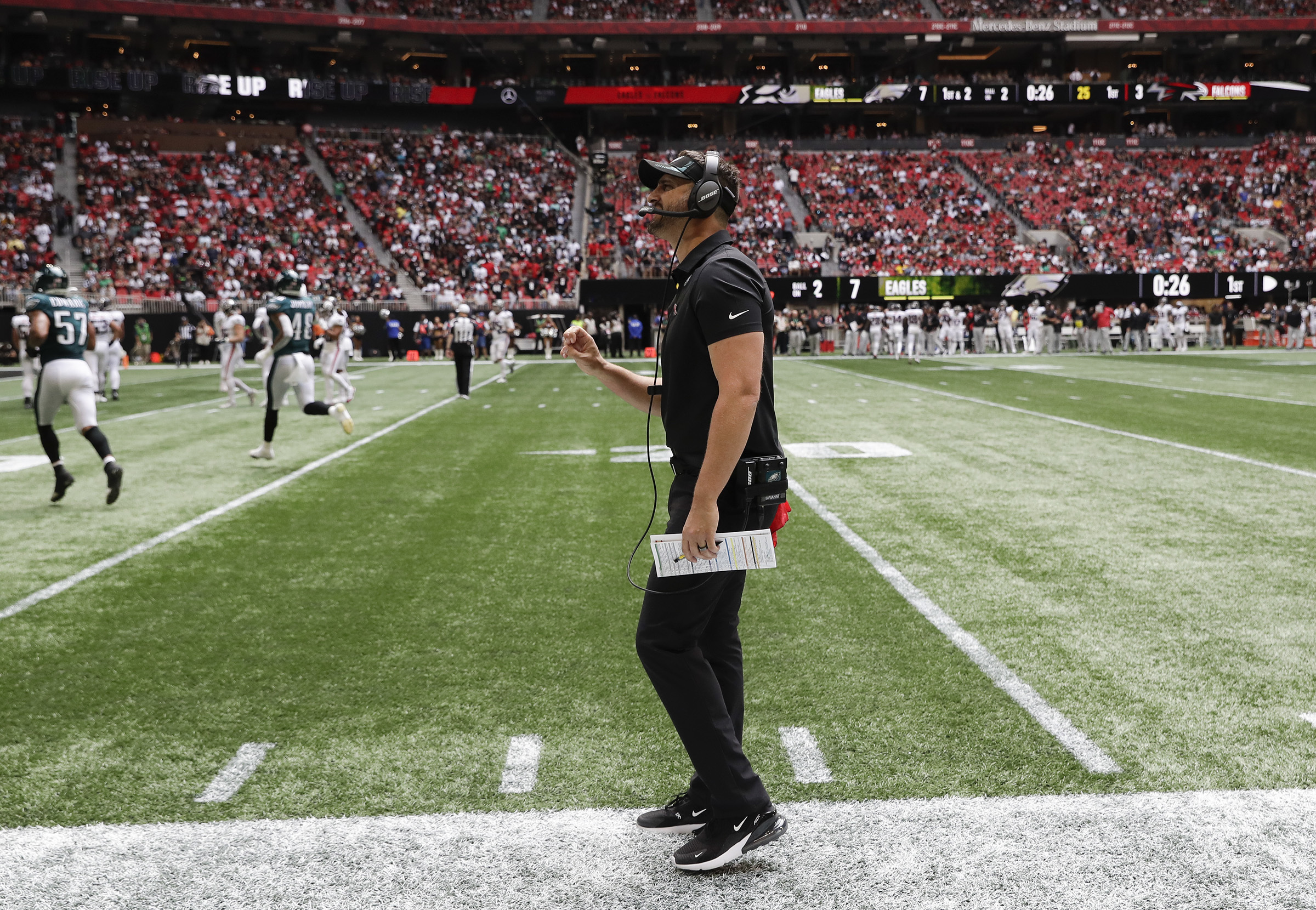 NFL 2021: Jordan Mailata winning over Philadelphia Eagles fans before  Atlanta Falcons season-opener at Mercedes Benz Stadium