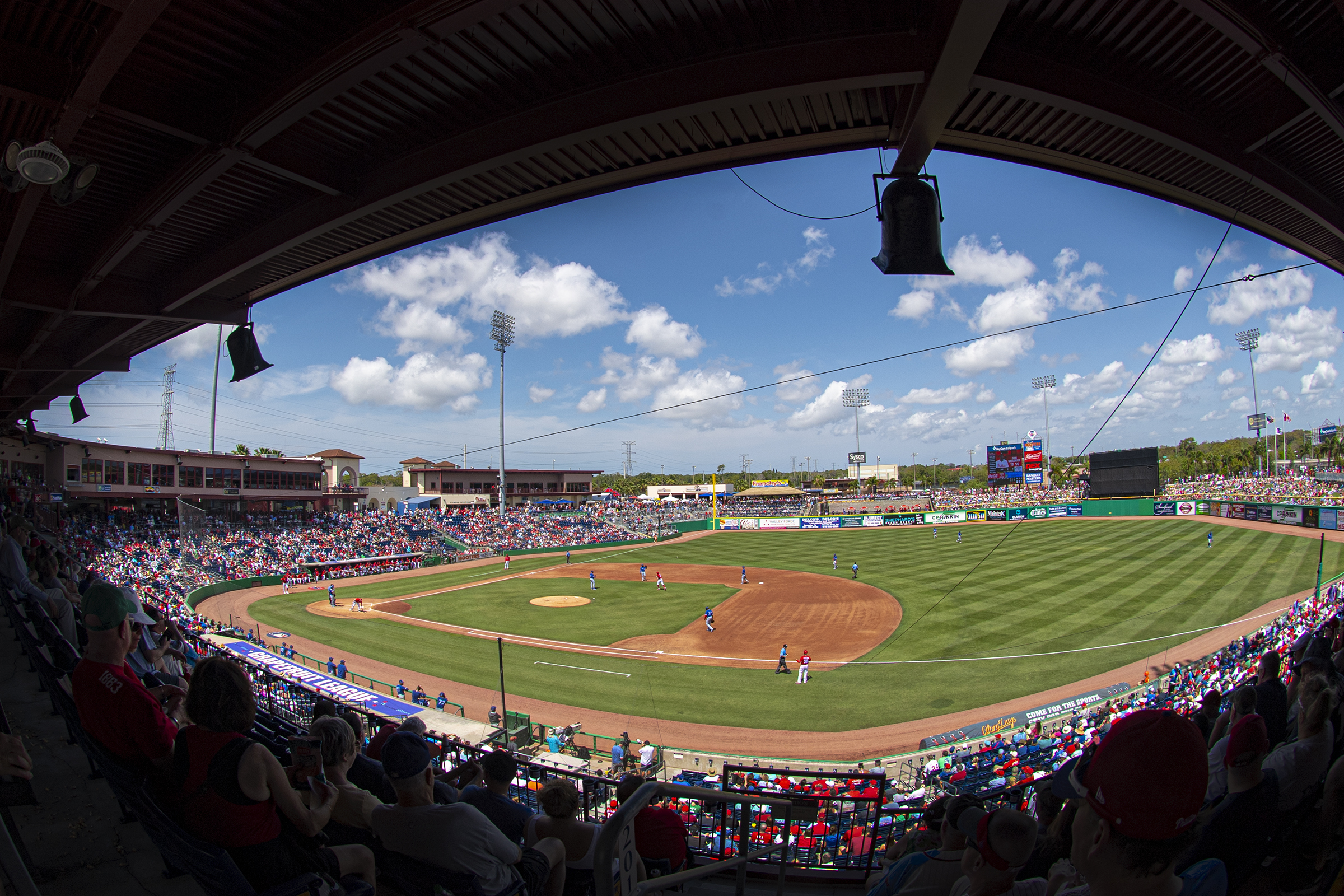 Philadelphia Phillies' Bryce Harper gets ready to throw a ball before a spring  training baseball game against the Toronto Blue Jays Saturday, March 9,  2019, in Clearwater, Fla. (AP Photo/Chris O'M …