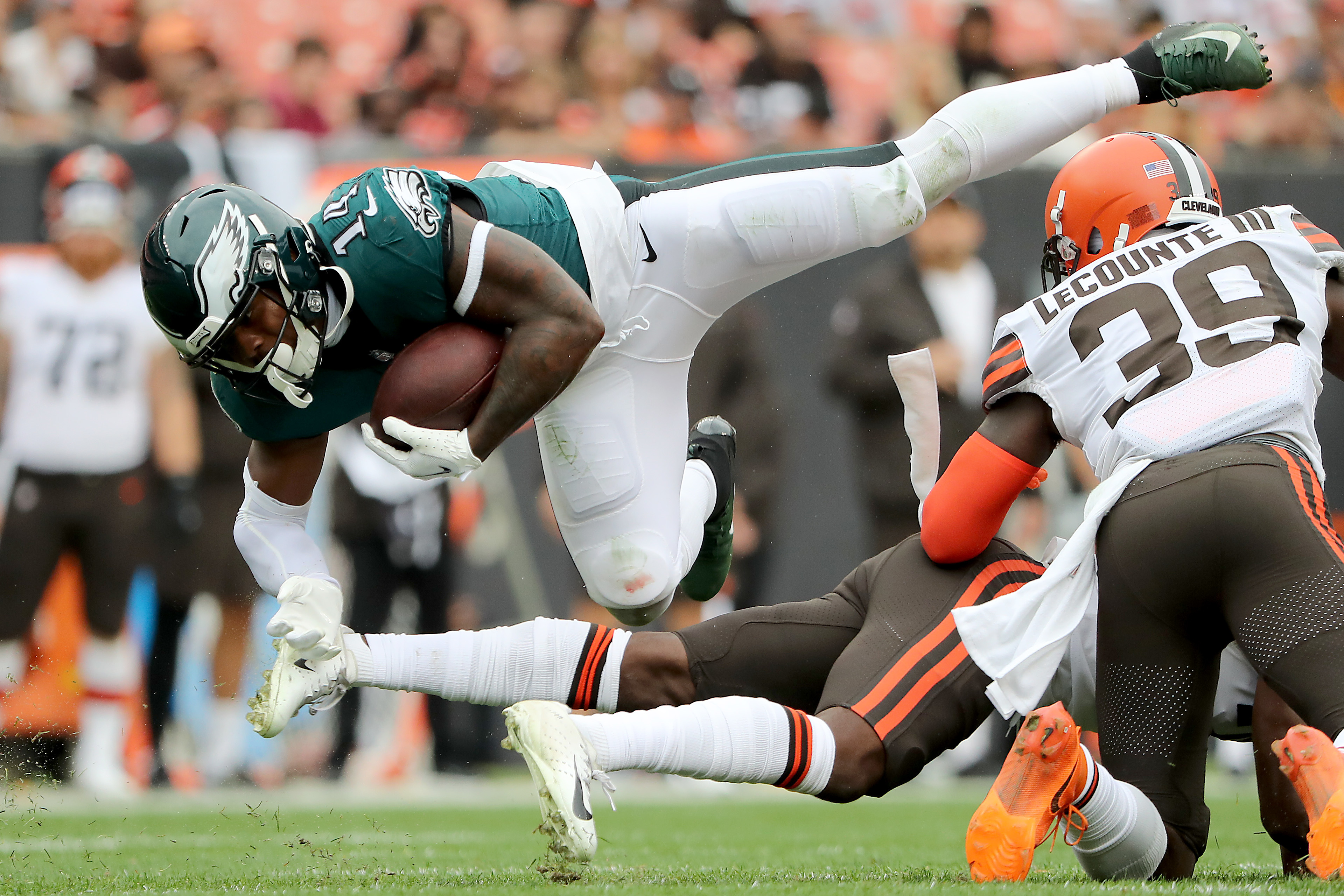 Philadelphia Eagles cornerback Josh Jobe (28) in action against the  Cleveland Browns during an NFL pre-season football game, Thursday, Aug. 17,  2023, in Philadelphia. (AP Photo/Rich Schultz Stock Photo - Alamy