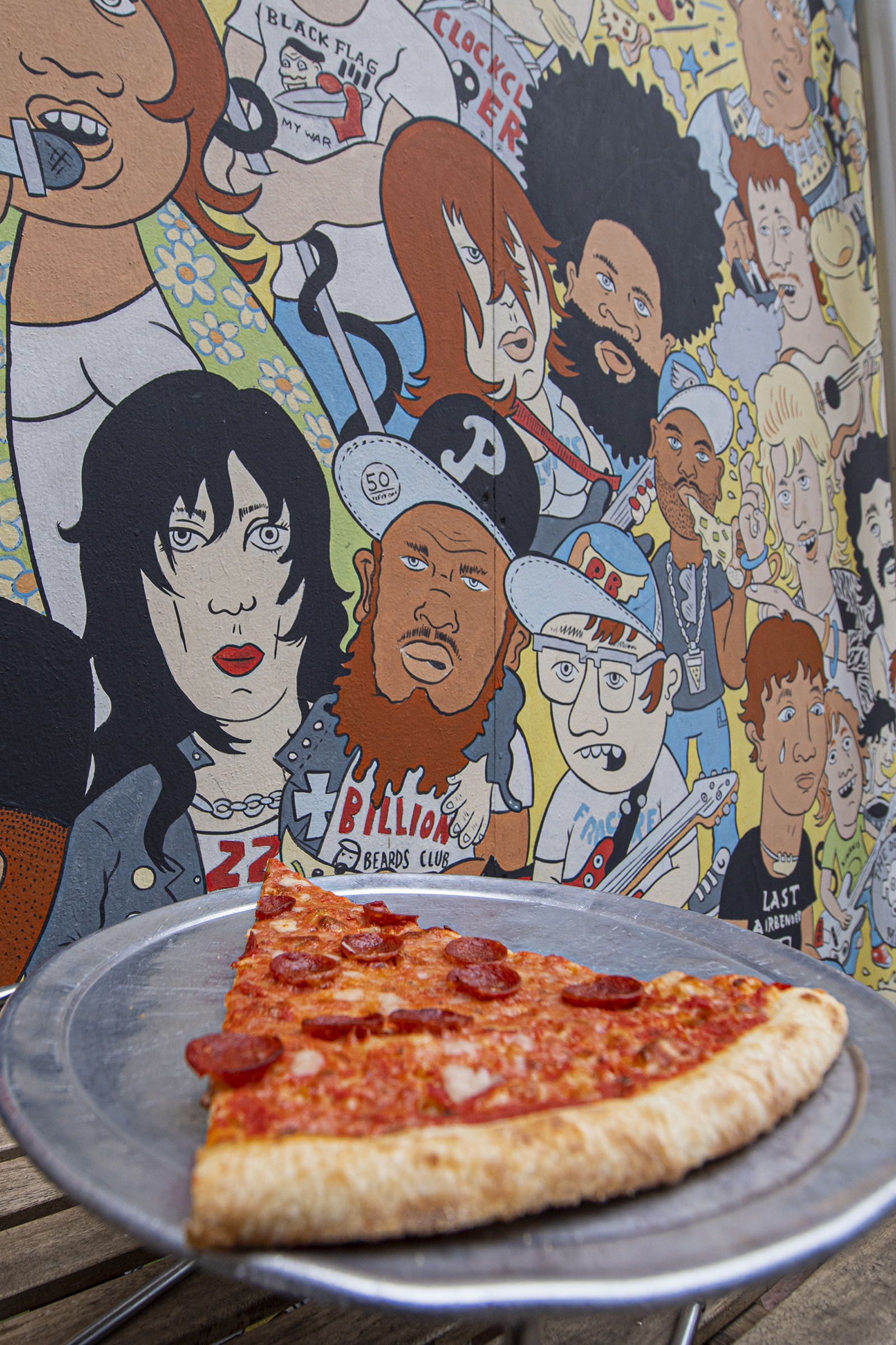 Pizza Brain mural by Hawk Krall for sale