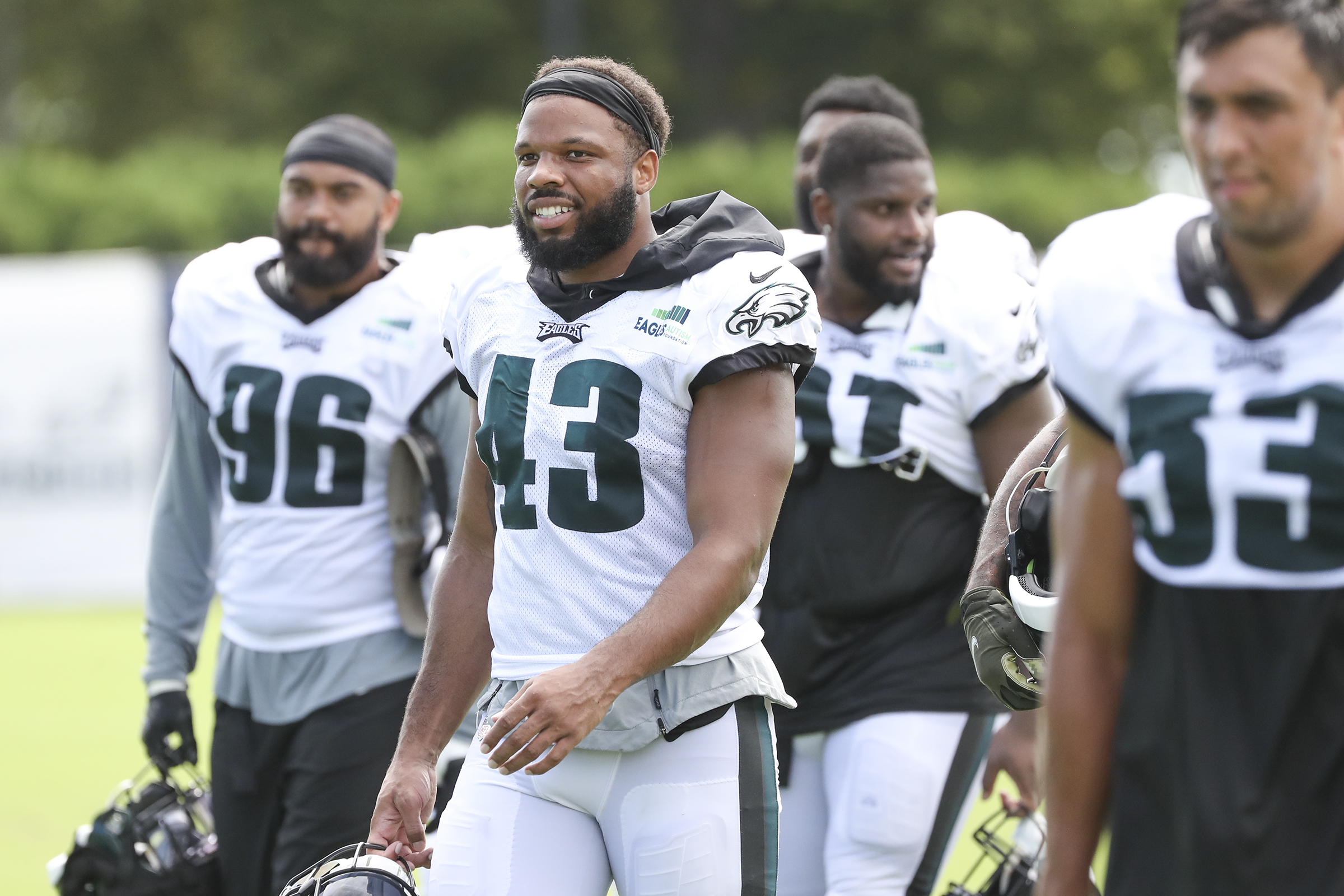 Philadelphia Eagles wide receiver Britain Covey (18) looks on during the  NFL football game against the Jacksonville Jaguars, Sunday, Oct. 2, 2022,  in Philadelphia. (AP Photo/Chris Szagola Stock Photo - Alamy