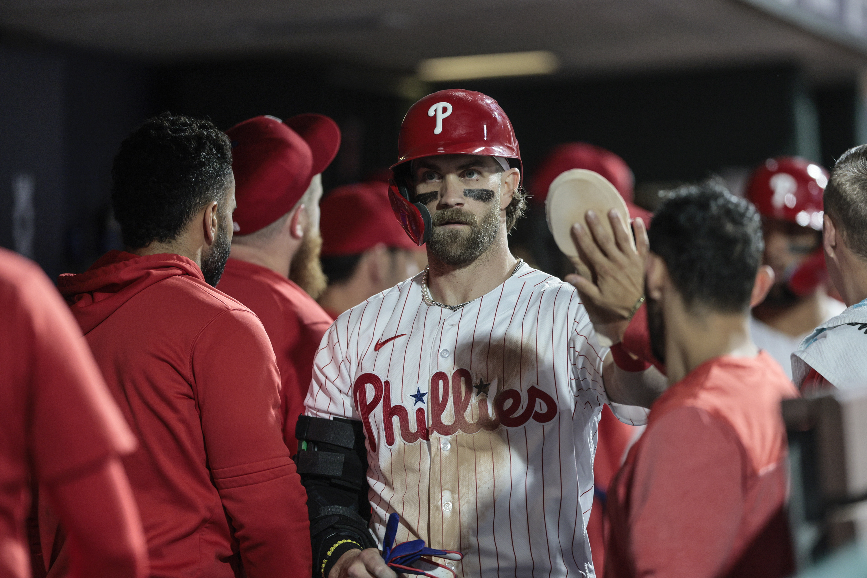 Look: Bryce Harper sported a Phillie Phanatic bandanna