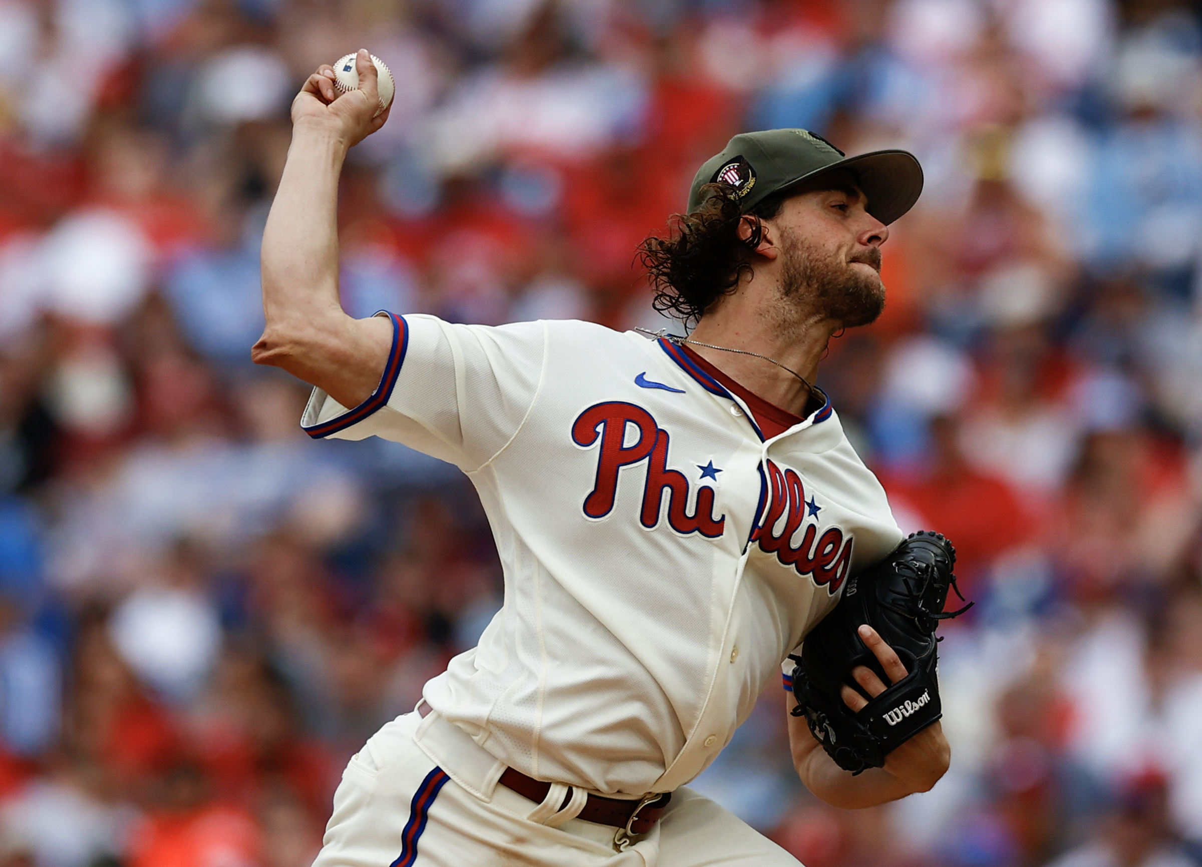 Aaron Nola Philadelphia Phillies Unsigned Pitching Photograph