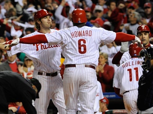Jimmy Rollins, Chase Utley, & Ryan Howard 2008 NLCS Game 1