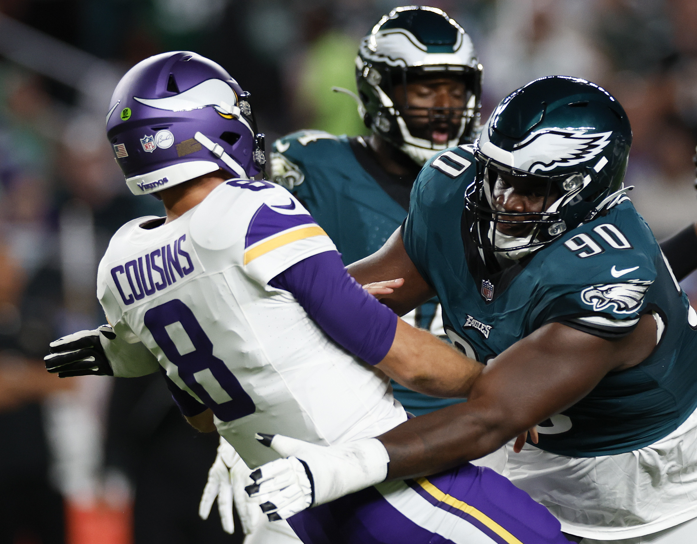 Philadelphia Eagles defensive tackle Jordan Davis (90) walks off the field  after an NFL football game against the New York Giants, Sunday, Jan. 8,  2023, in Philadelphia. (AP Photo/Rich Schultz Stock Photo - Alamy