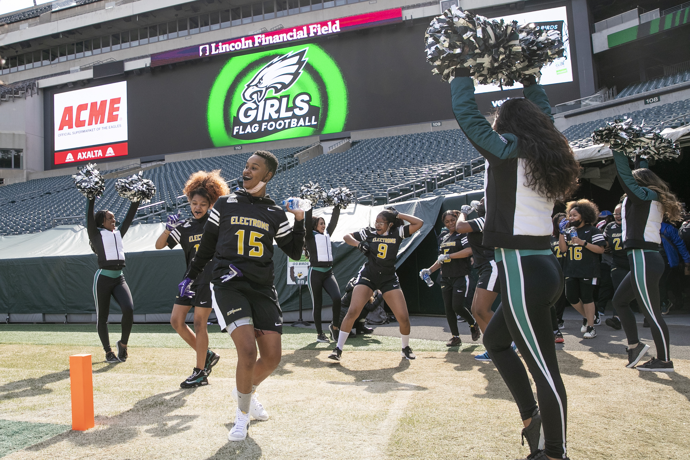 The Eagles' girls' high school flag football league is breaking down  barriers