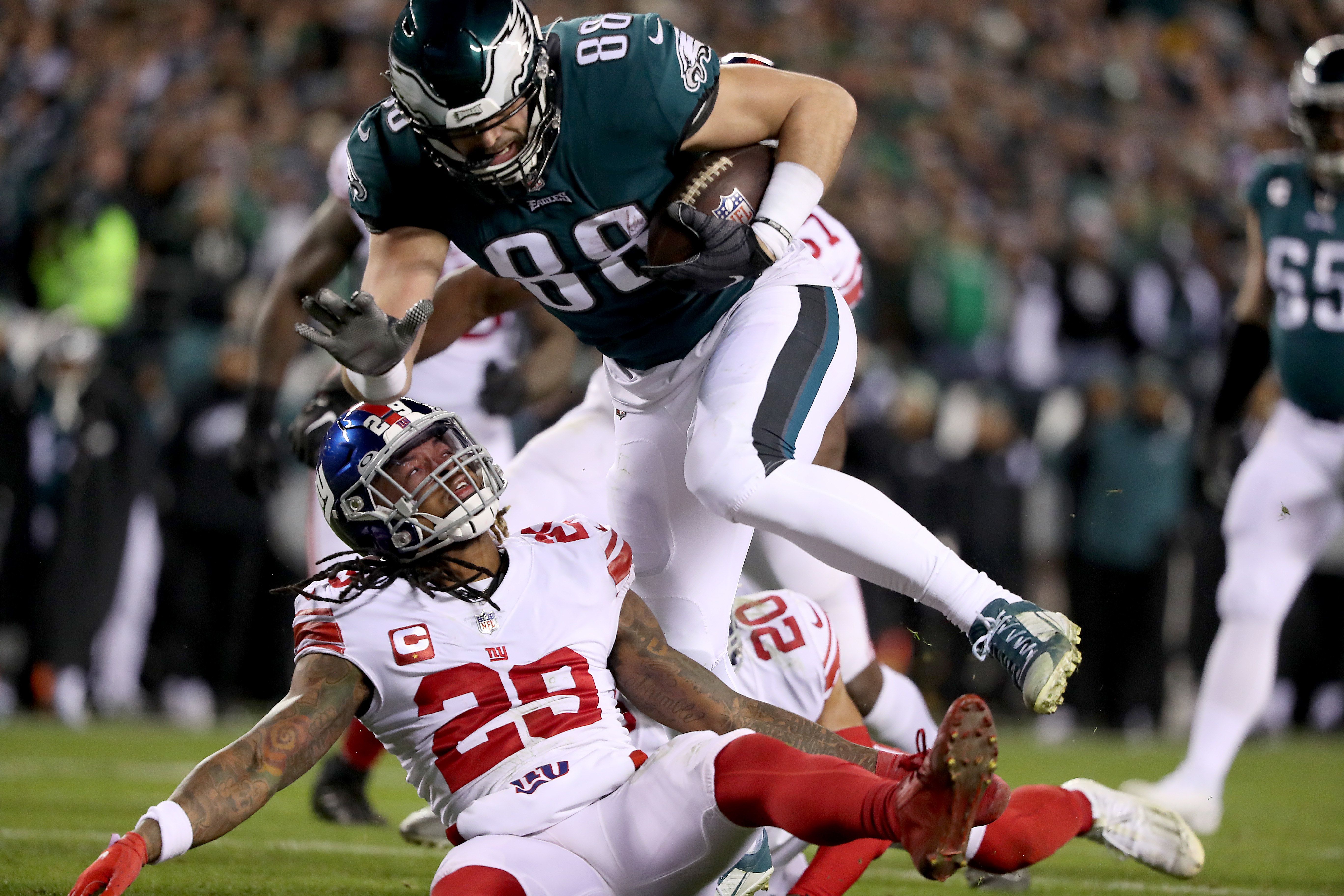 Dallas Goedert's punch fired up the Eagles and his South Philly