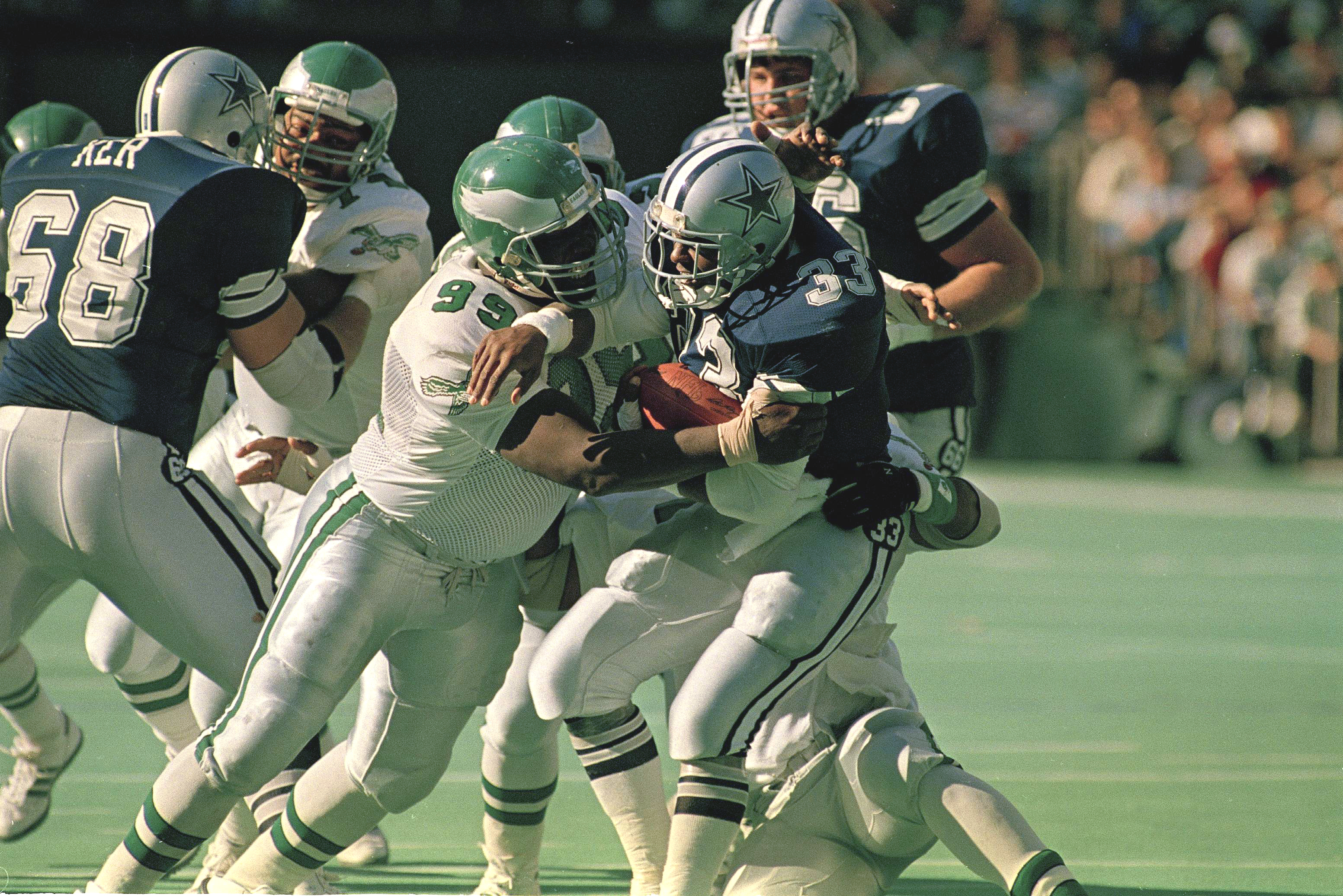 1992 Keith Byars Philadelphia Eagles Game Worn Jersey with Jerome Brown  Patch - From the Randall Cunningham