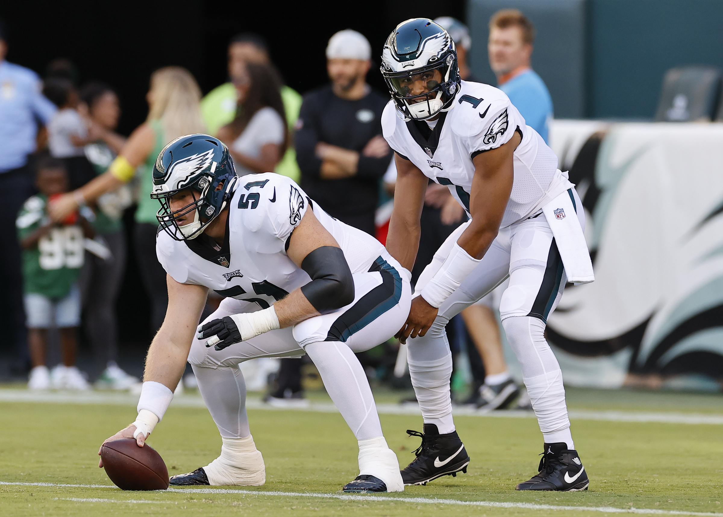 Eagles' Jordan Davis 'hates' viral video of him dominating Cam Jurgens