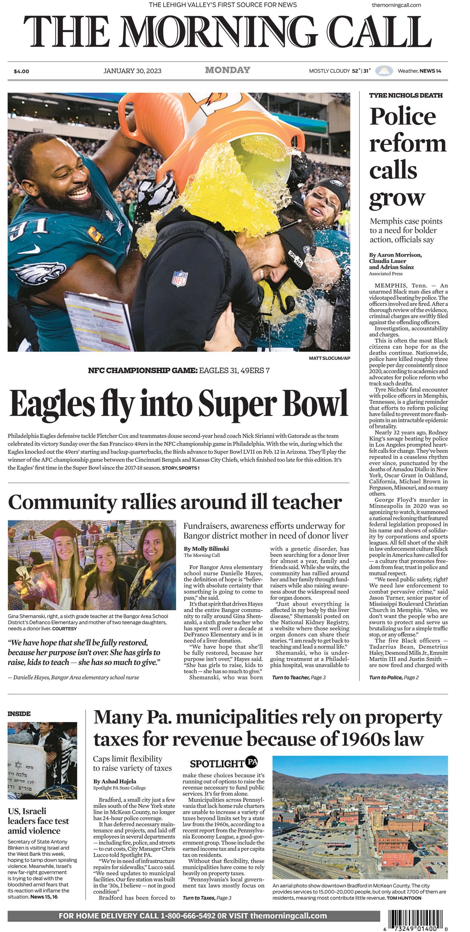 Eagles' Super Bowl win celebrated on newspaper front pages - Sports  Illustrated