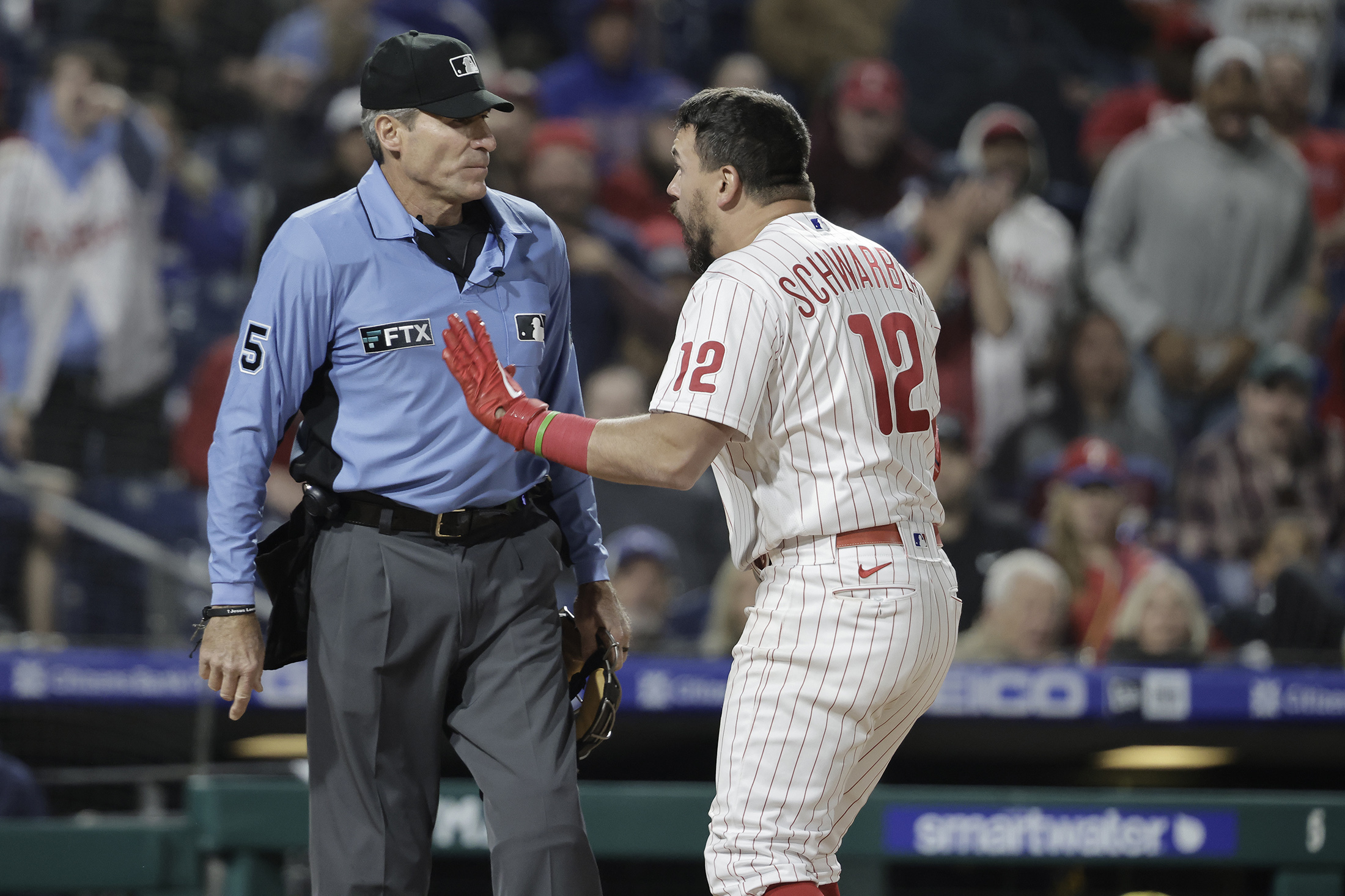 CBS Sports on X: Kyle Schwarber finally lost it on umpire Angel