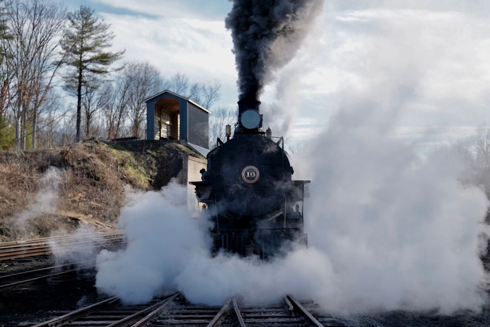 A century-old Philly steam-engine rides again at a historic railroad station