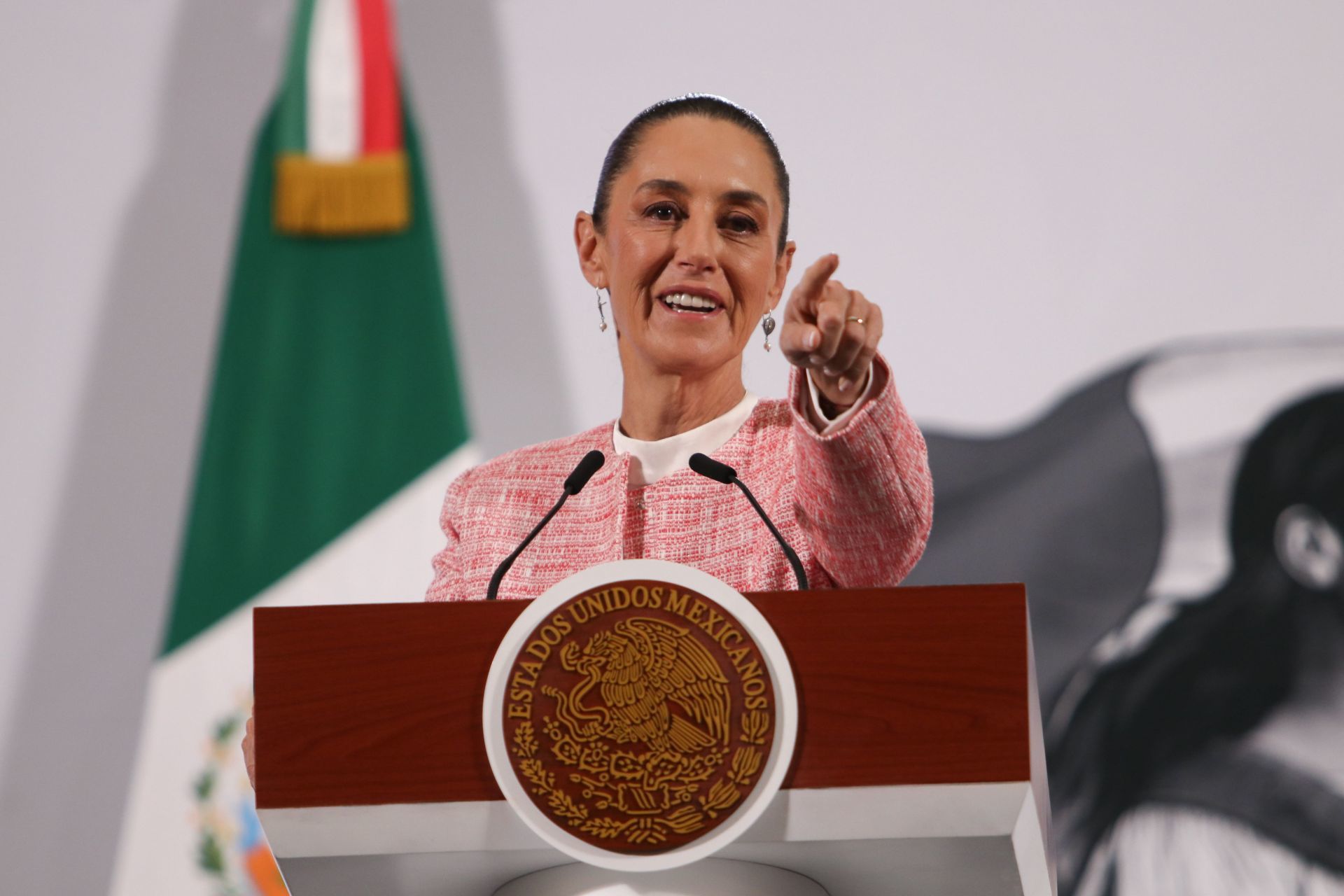 La presidenta Sheinbaum en la conferencia matutina.