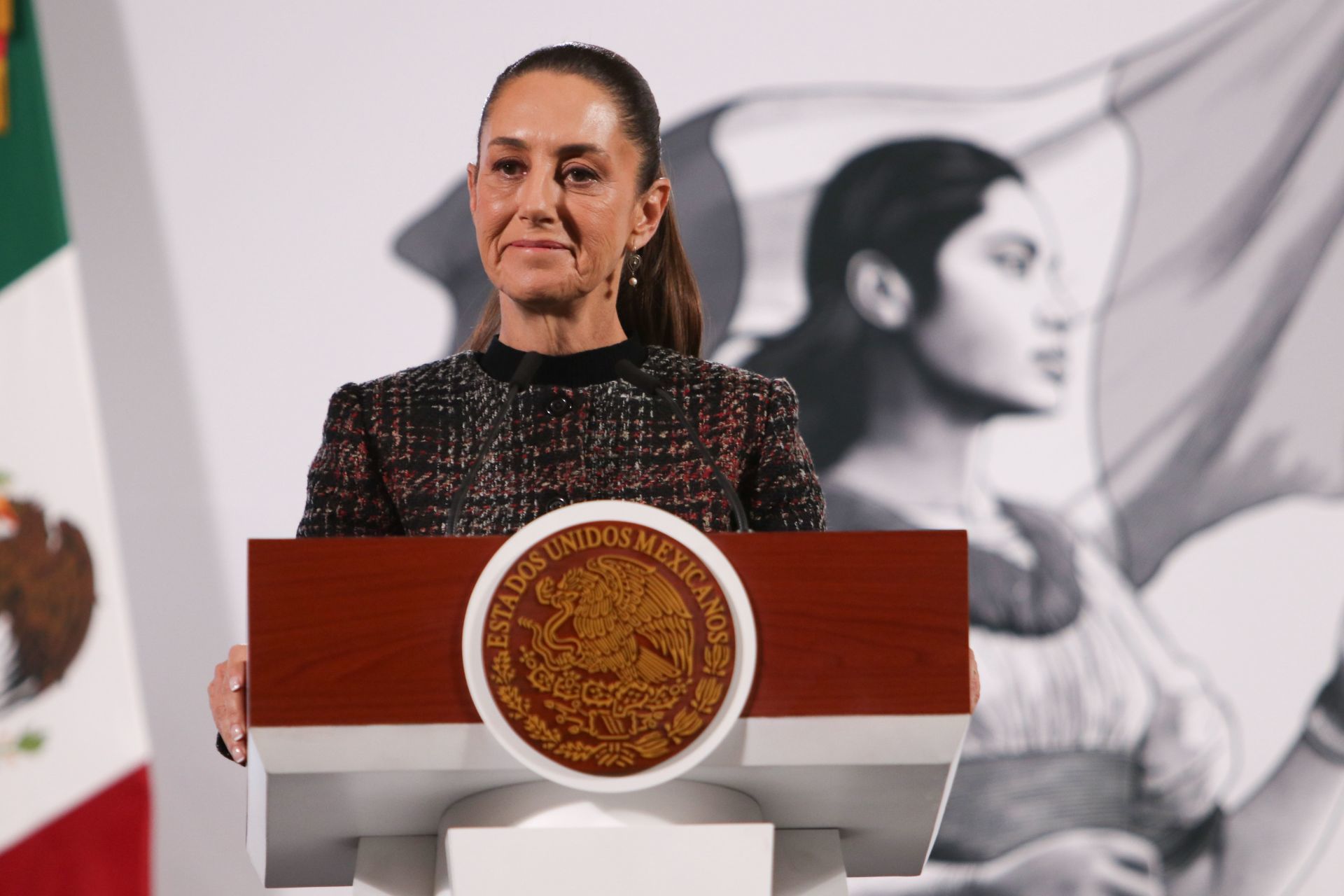 Claudia Sheinbaum, durante la Conferencia del Pueblo.