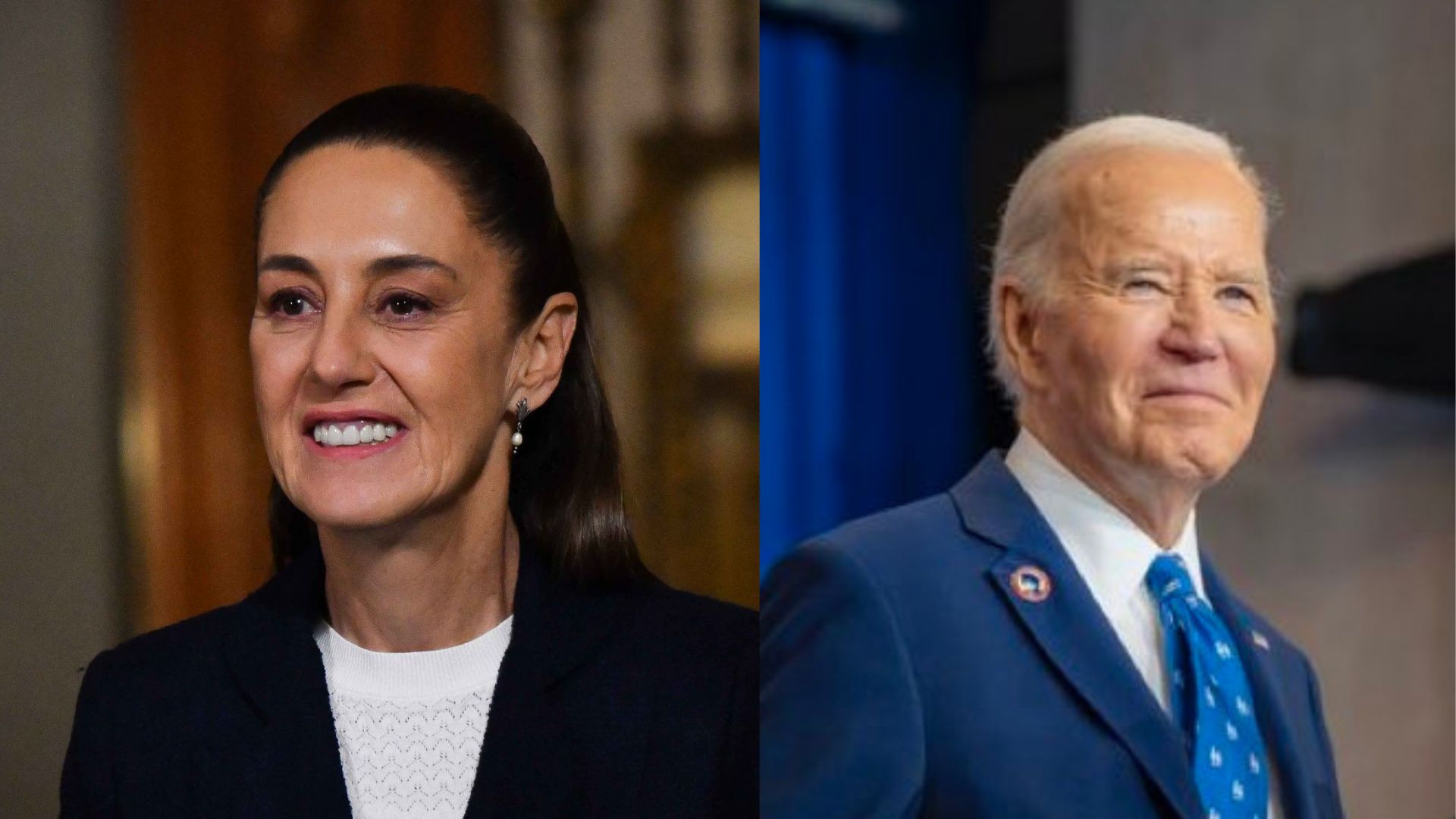 Claudia Sheinbaum y Joe Biden.