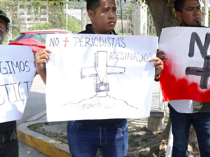 Protestas por asesinato a periodistas en Guerrero