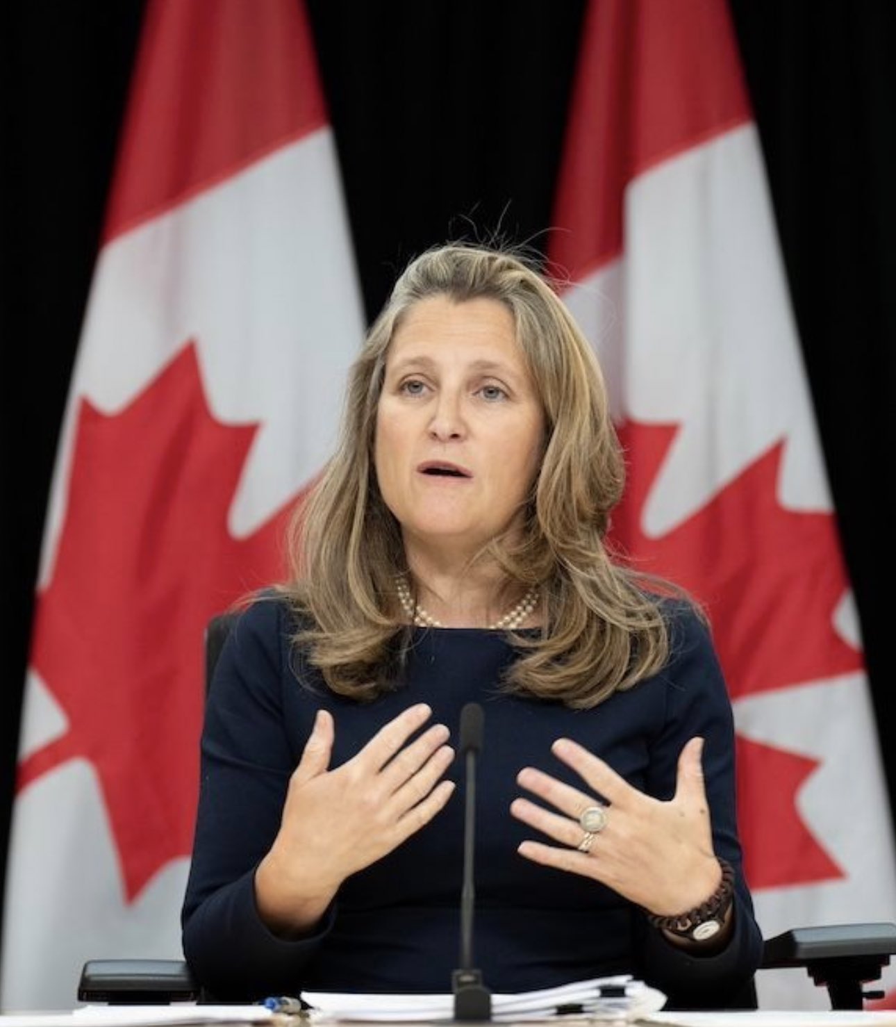 Chrystia Freeland envió su carta de renuncia al primer ministro Justin Trudeau