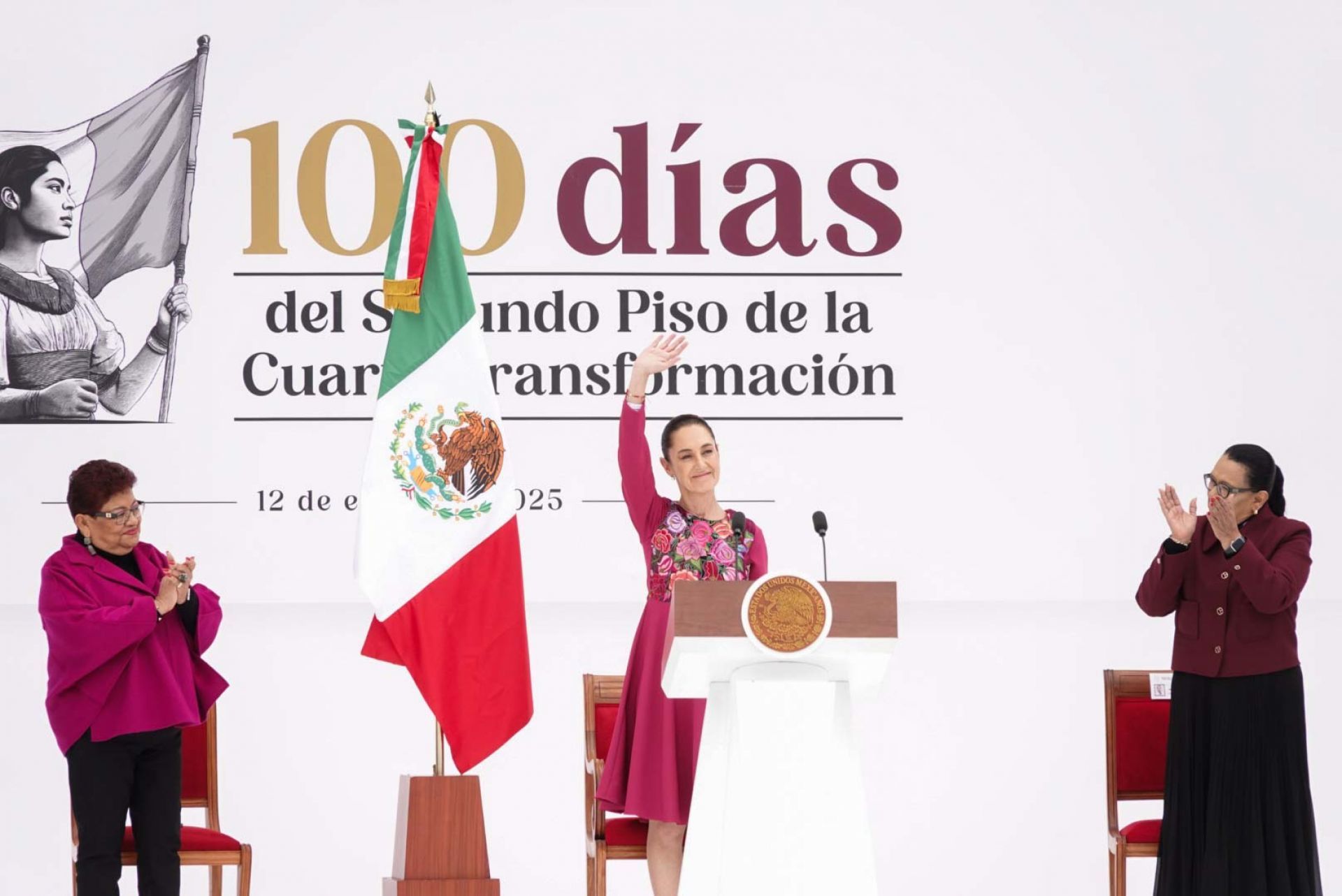 La morenista destacó los logros de su gobierno y el de AMLO