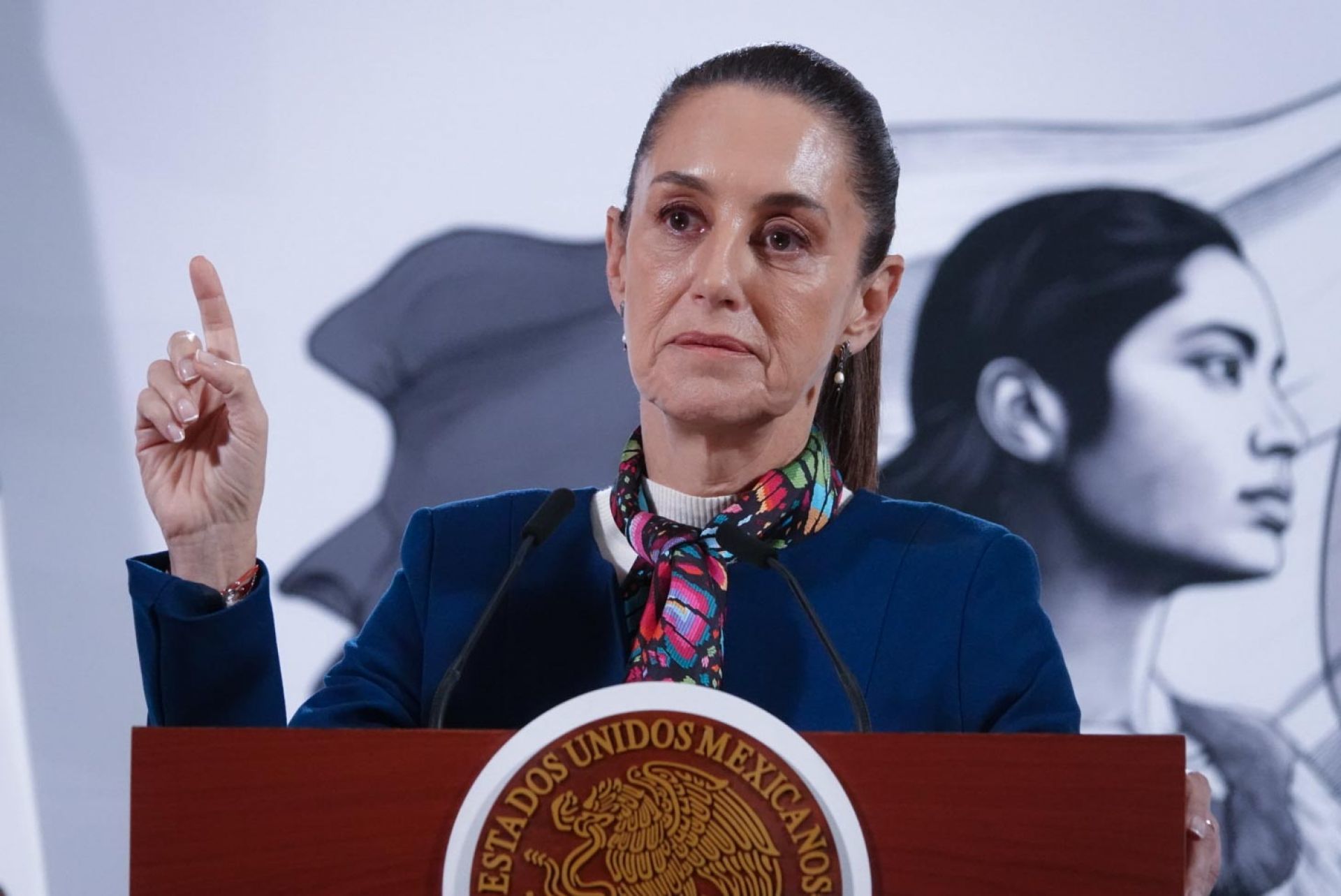 Claudia Sheinbaum, presidenta constitucional de los Estados Unidos Mexicanos, encabezó la conferencia del Pueblo realizada en Palacio Nacional.