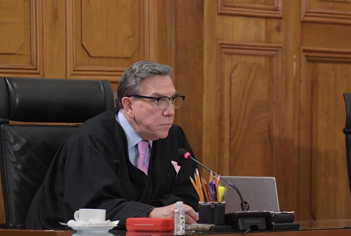 El ministro Javier Laynez Potisek durante la sesión en la Segunda Sala de la Suprema Corte de Justicia de la Nación.