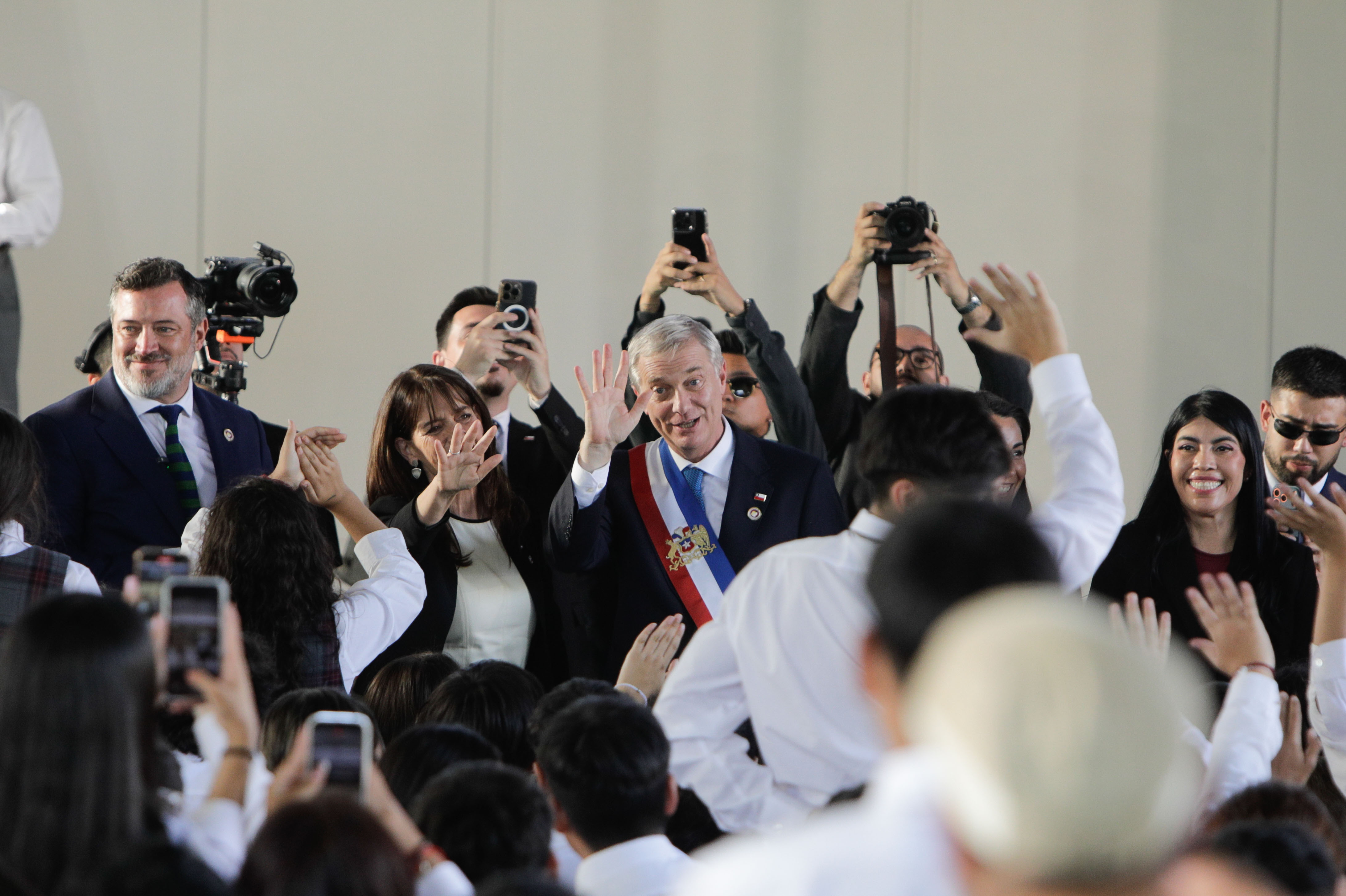 Presidente Jose Antonio Kast asiste a su primera actividad oficial