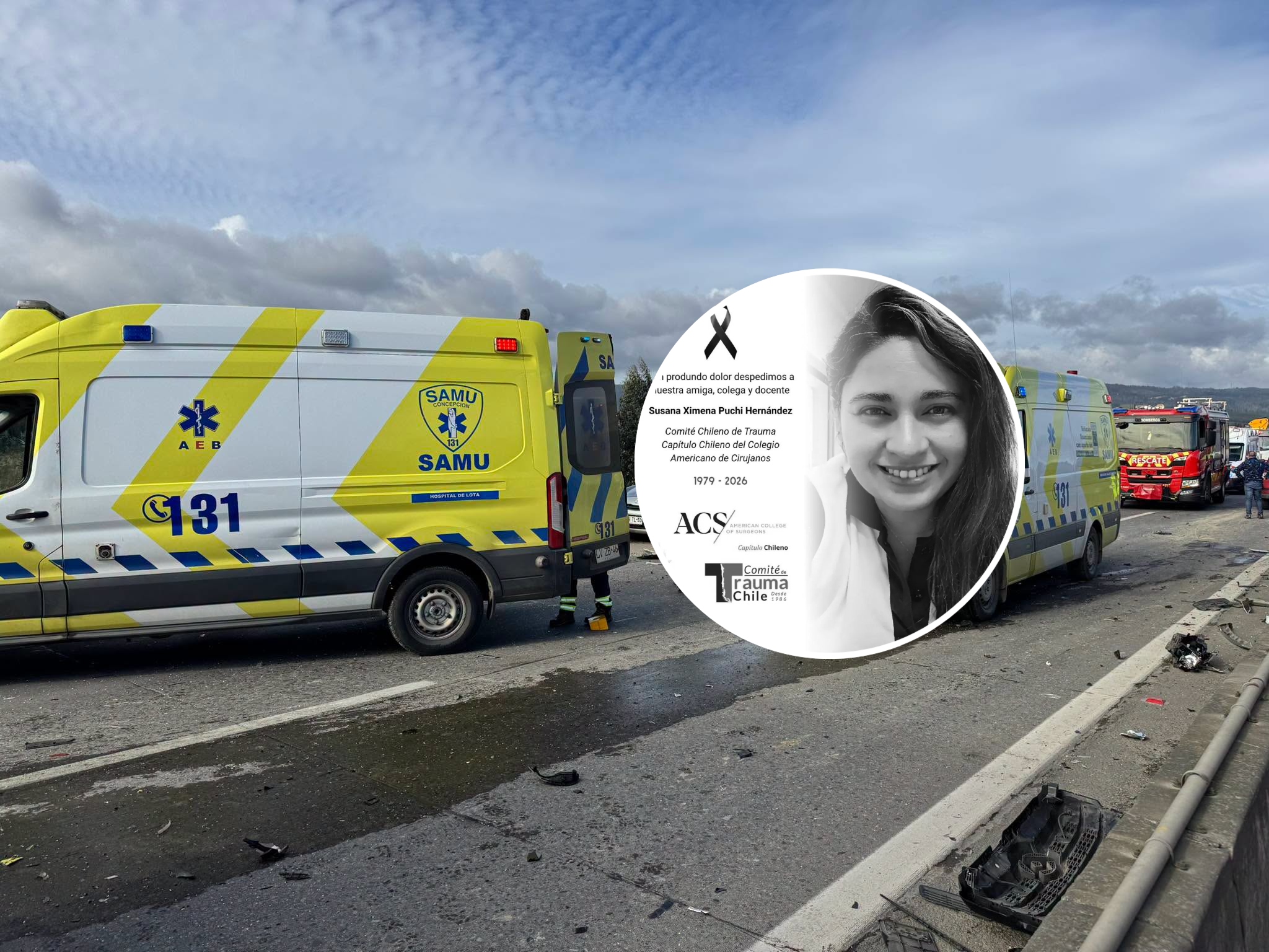 Alcalde de Coronel decreta tres días de duelo comunal tras muerte de funcionaria del SAMU en choque múltiple