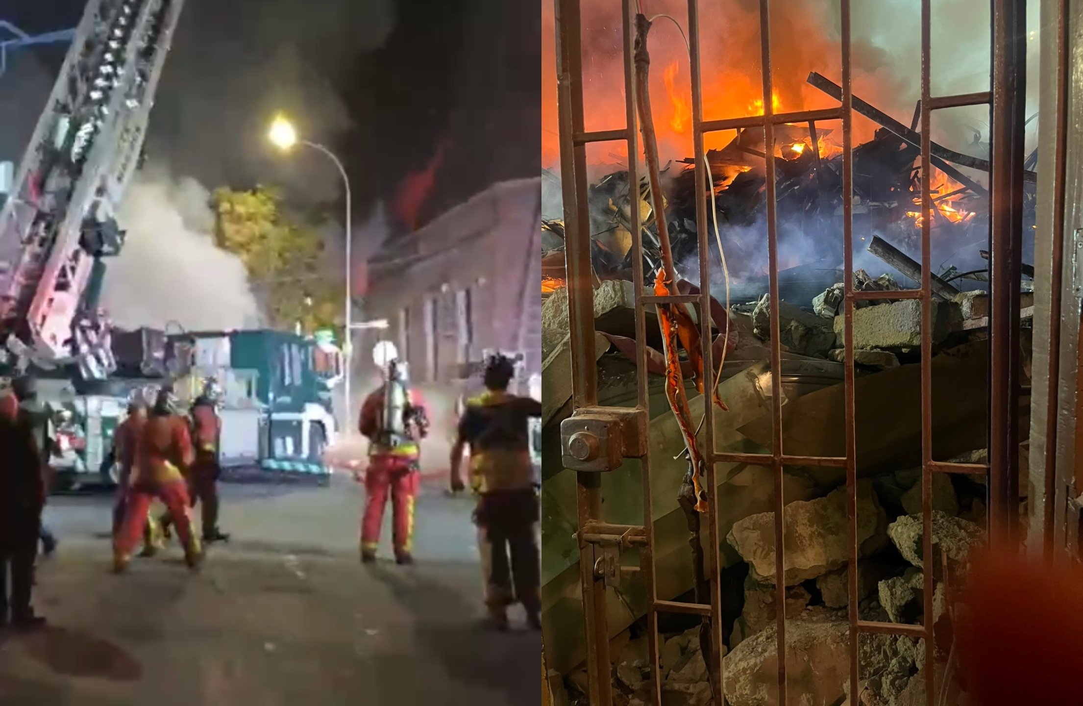 Vecinos atrapados y dos heridos por quemaduras: qué se sabe del incendio que terminó con una casa derrumbada en Santiago