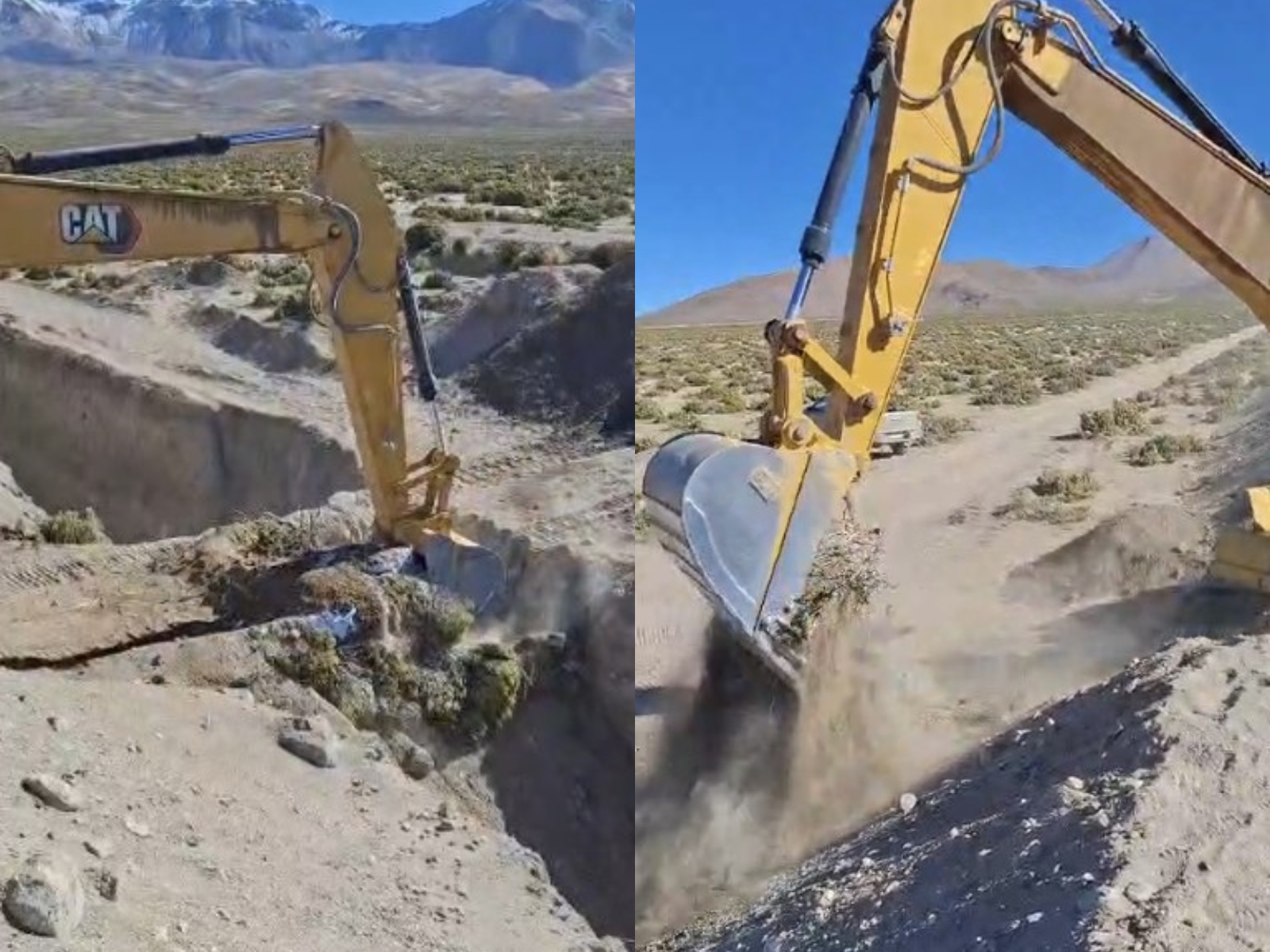 Autoridades destruyen puente clandestino sobre la zanja de Colchane