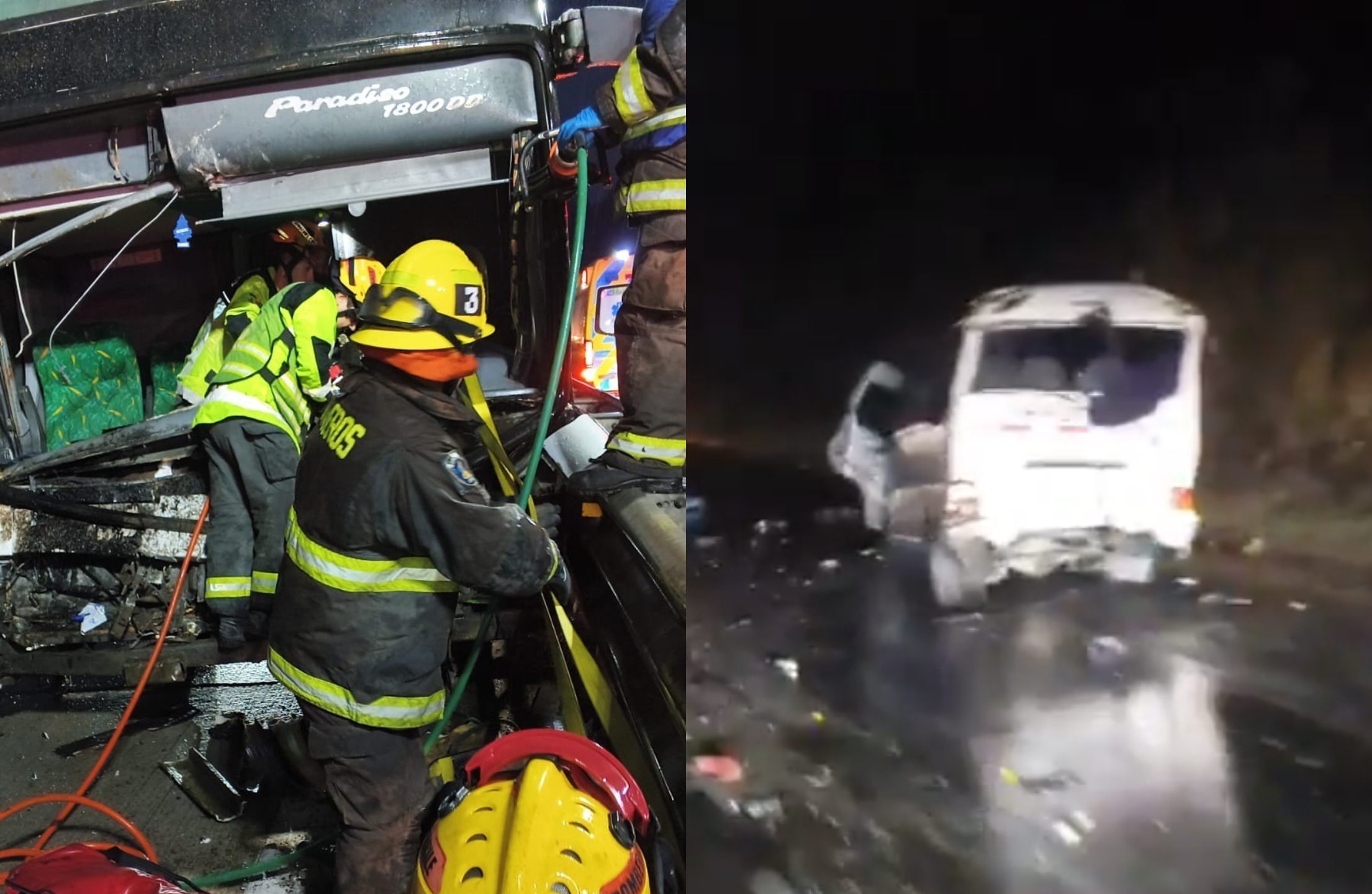 Choque entre bus y furgón deja al menos cinco heridos en la Ruta 78: hay restricción de pistas