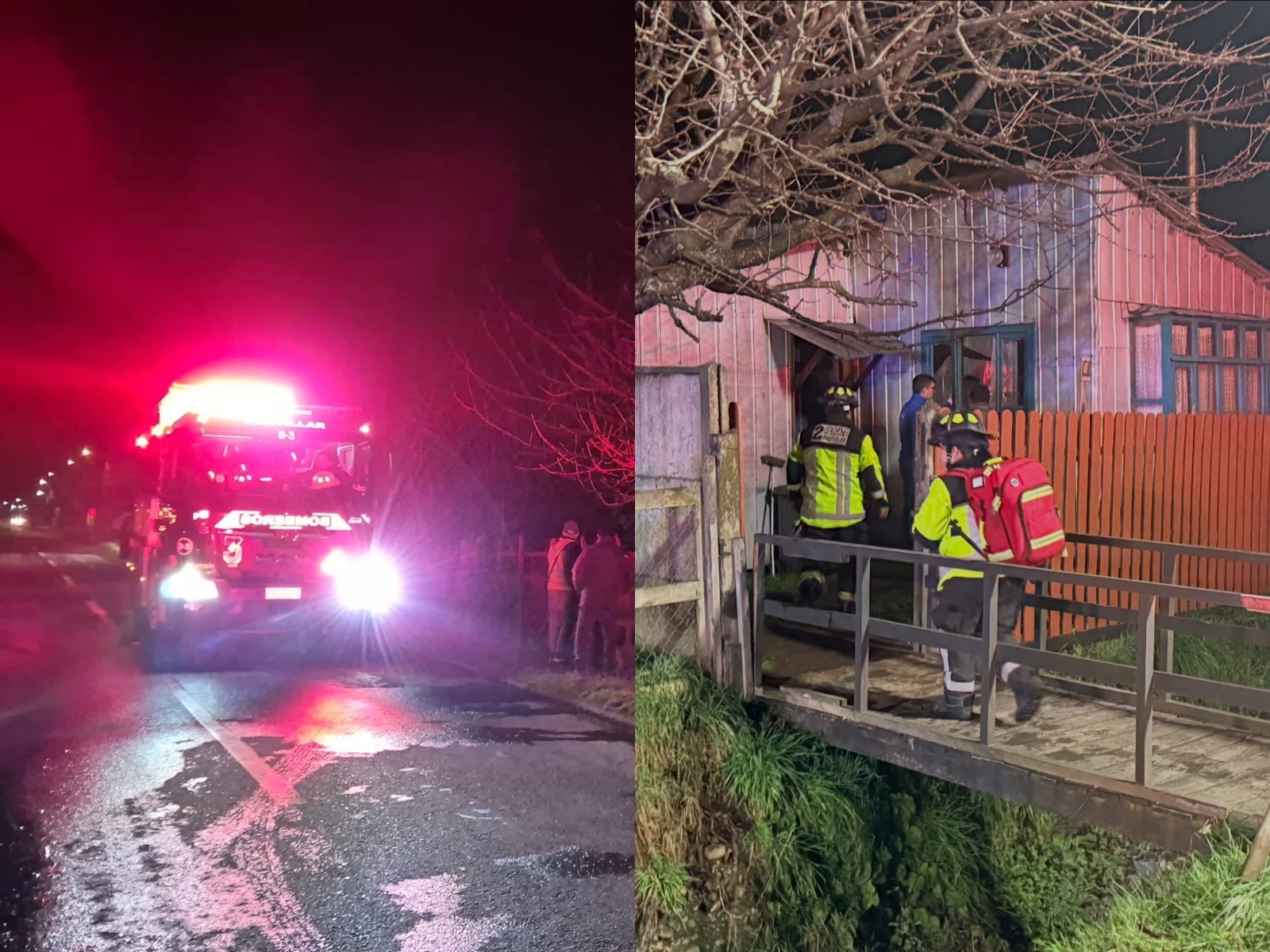 Impactante rescate en Frutillar: salvan a adulto mayor de 92 años atrapado en incendio