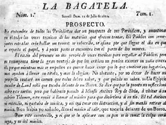 Se cumplen 200 años de la publicación de 'La Bagatela'