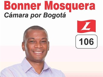Bonner Mosquera, número 106 a la Cámara por Bogotá. Partido Liberal.