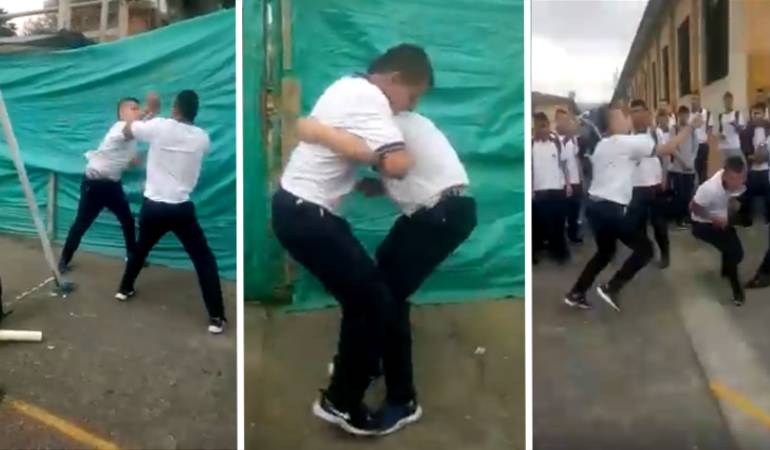 Polémica por peleas callejeras entre estudiantes circulan por las redes sociales en Pereira y Dosquebradas.
